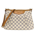 Louis Vuitton White Damier Azur Leather Shoulder Bag