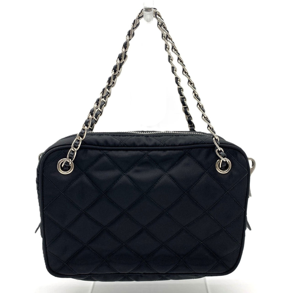 Prada Black Nylon Leather Handbag