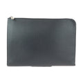 Louis Vuitton Black Noir Leather Clutch Bag Pochette