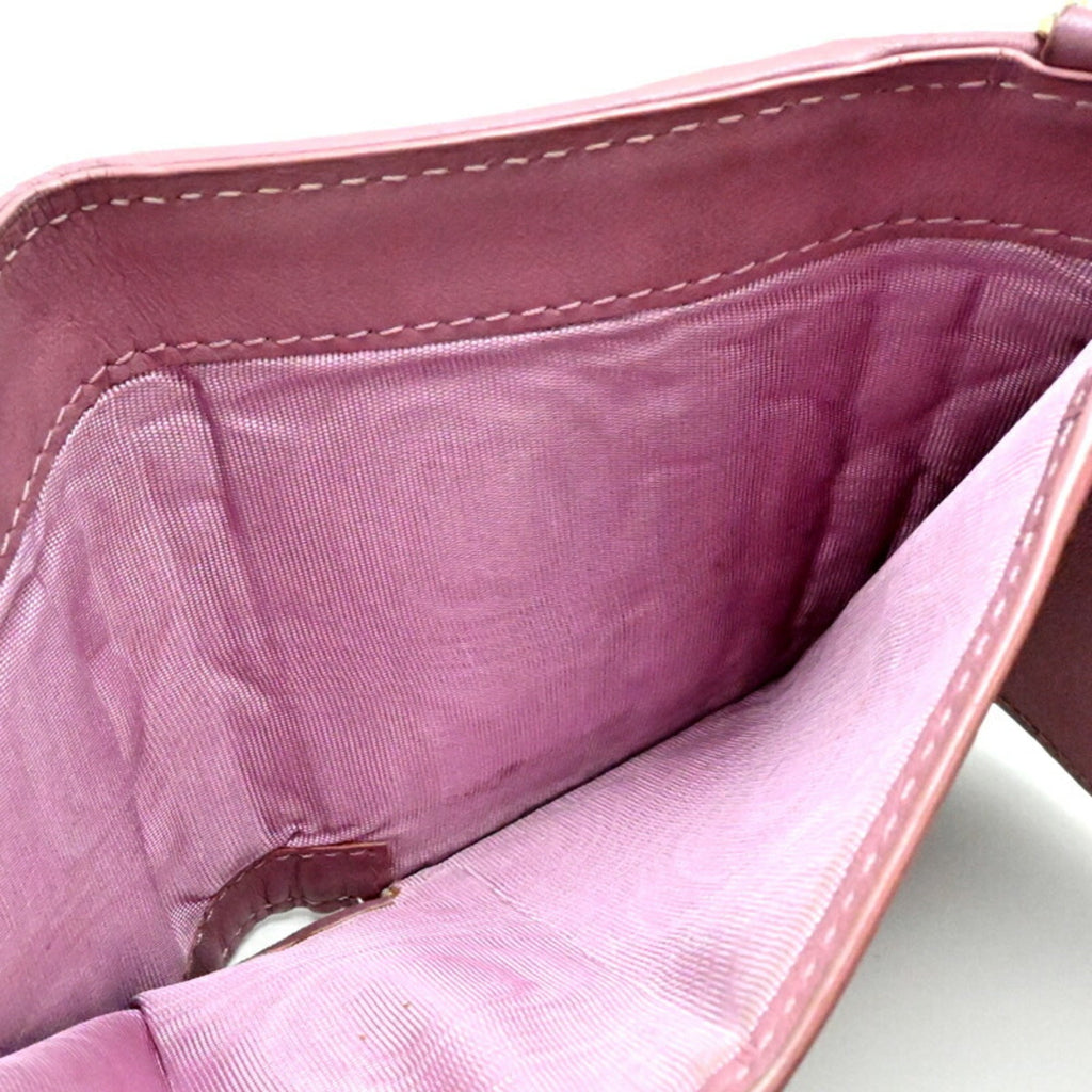 Christian Dior Pink Leather Wallet (Tri-Fold) (Pre-Owned)