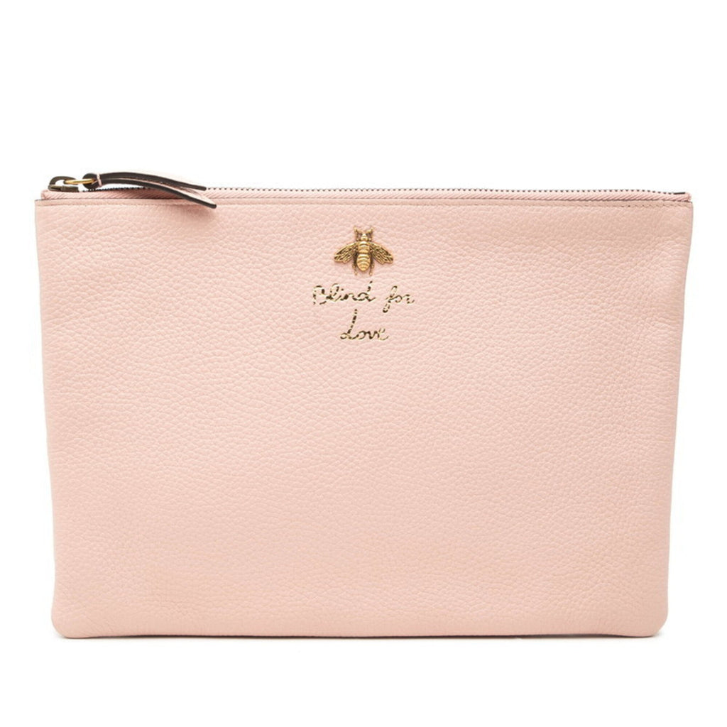 Gucci Pink Leather Clutch Bag (Pre-Owned)