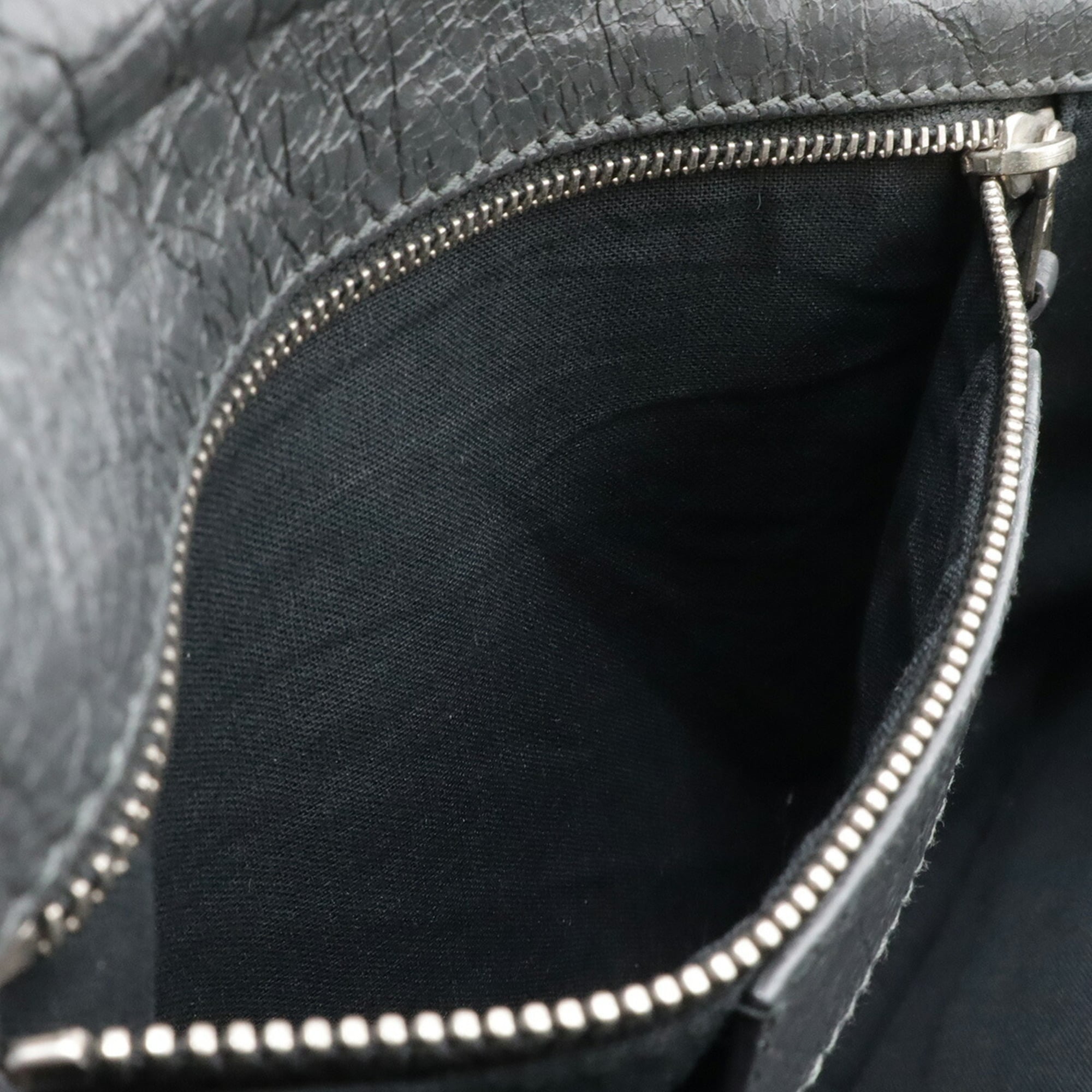 Balenciaga Giant Dark Gray Leather Clutch Bag Shoulder