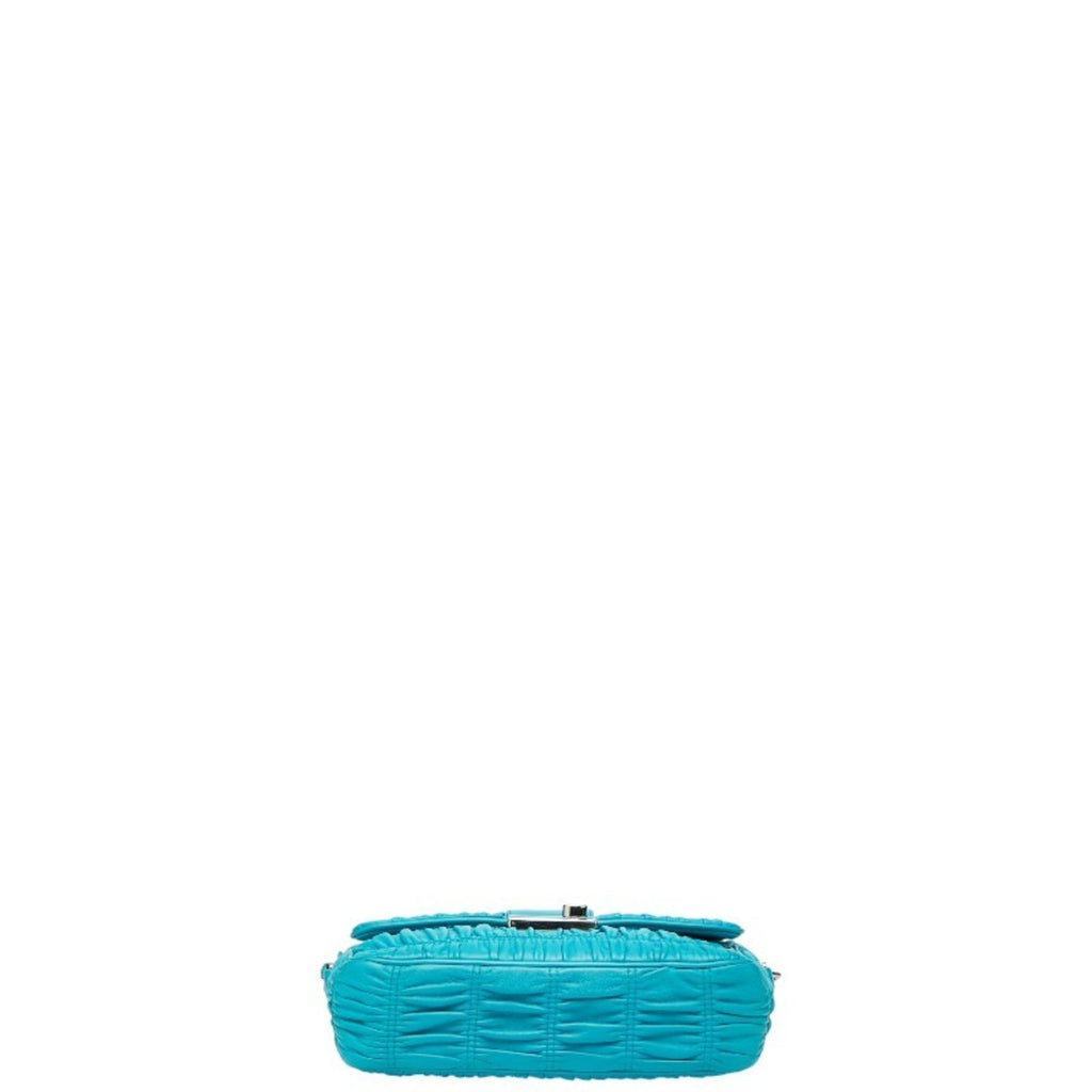 Prada Blue Leather Shoulder Bag
