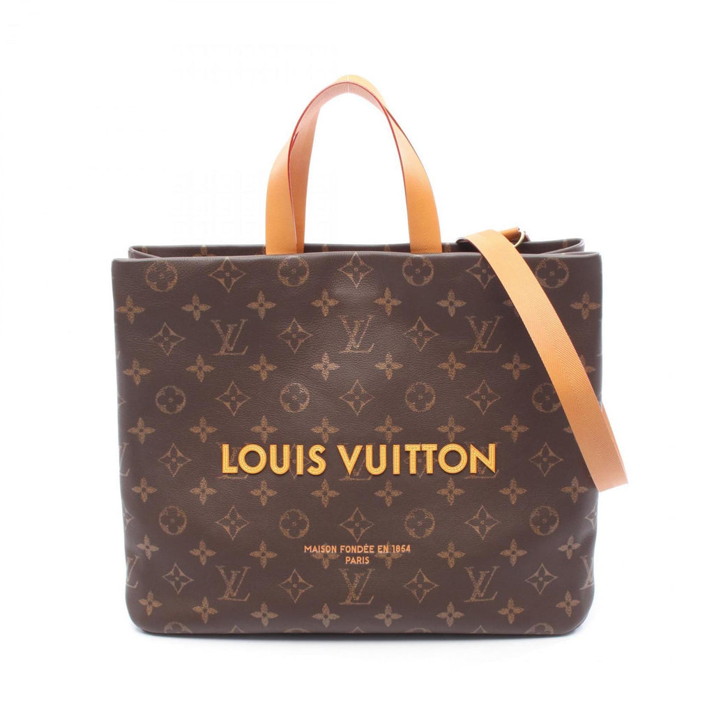 Louis Vuitton Brown Monogram Leather Tote Bag