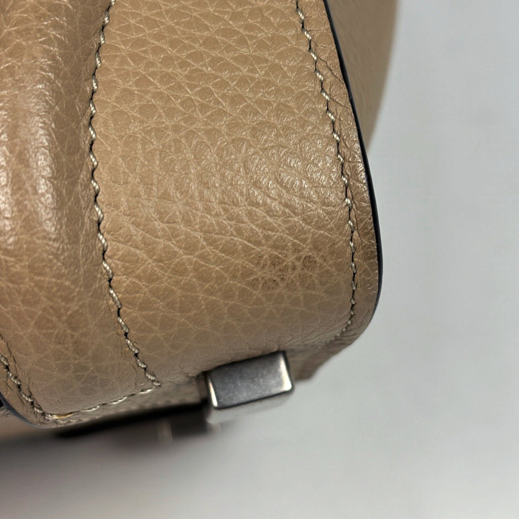 Celine Beige Leather Handbag Tote Bag