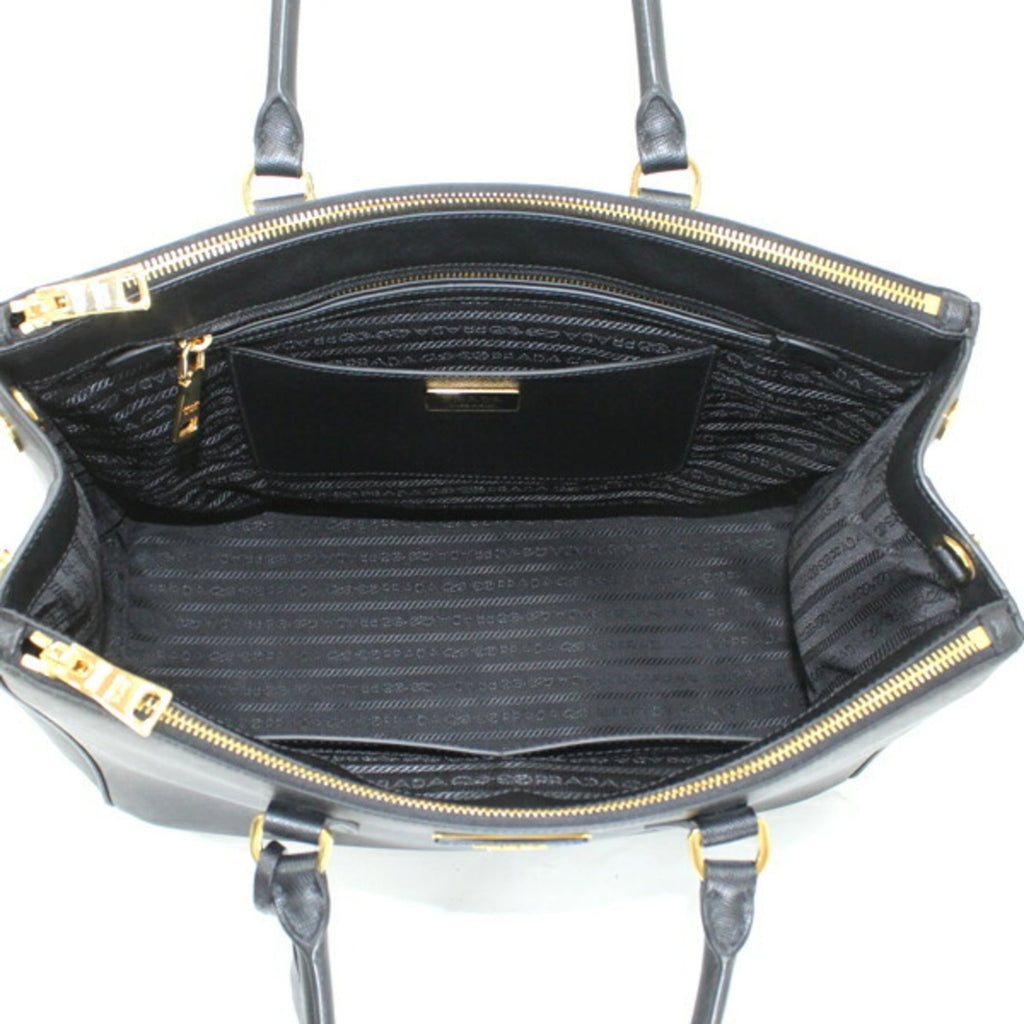 Prada Black Nero Saffiano Lux Handbag Shoulder Bag Tote Bag