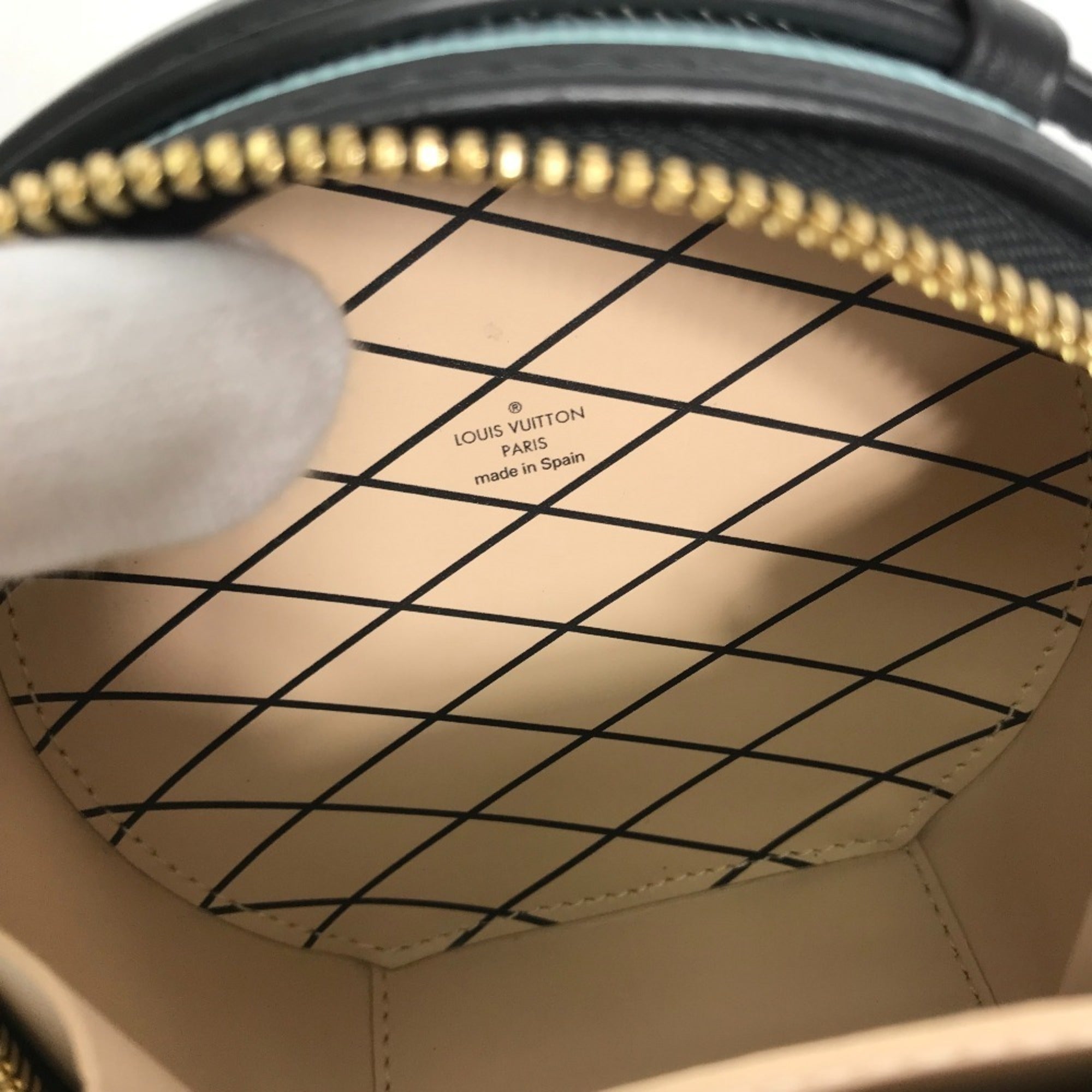 Louis Vuitton Blue Epi Leather Handbag Pouch Shoulder Bag