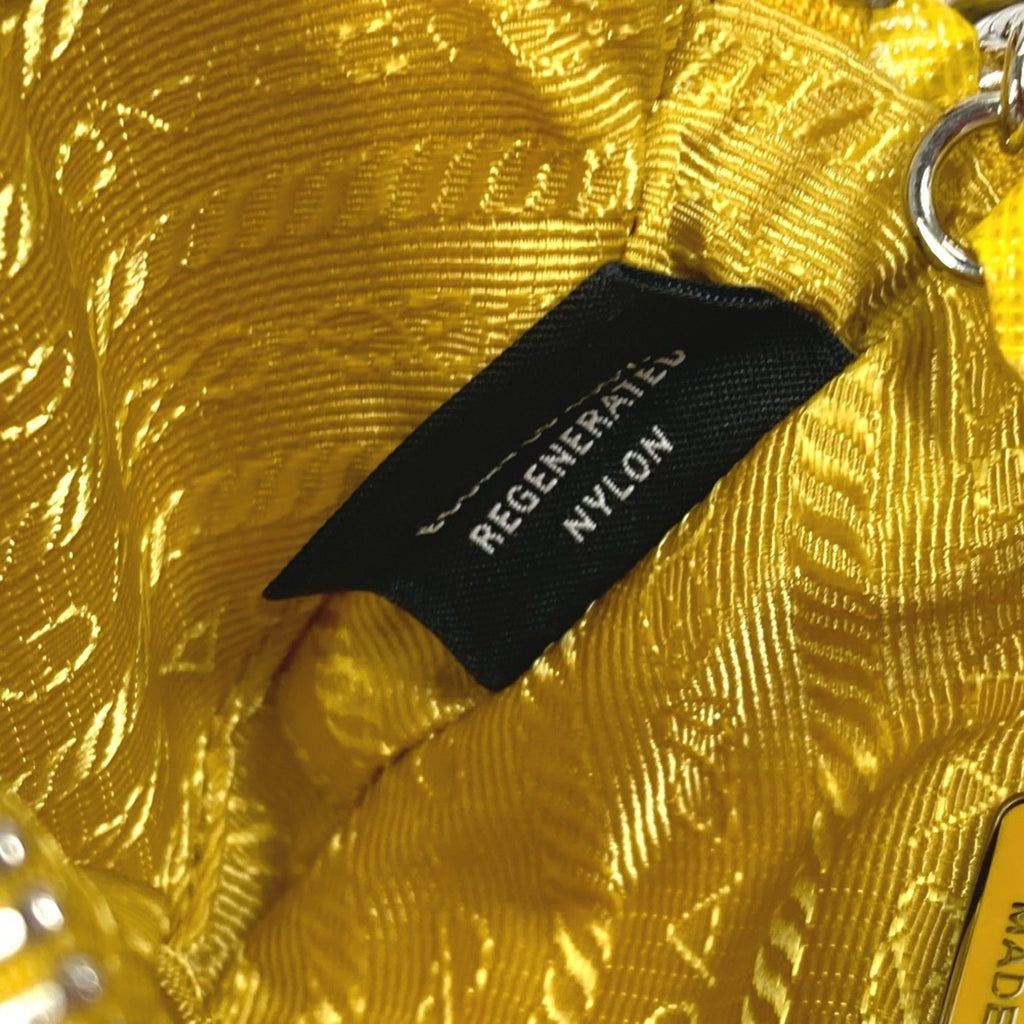 Prada Yellow Nylon Pouch