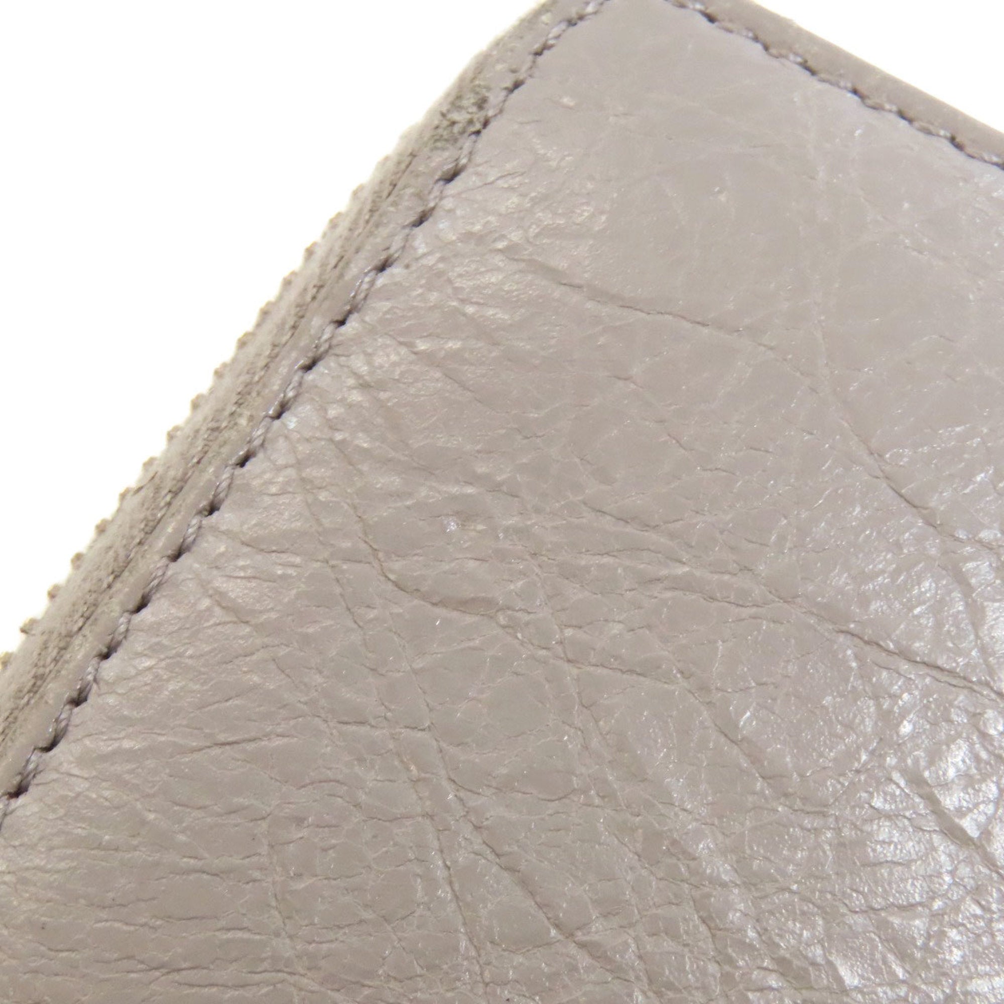 Balenciaga Gray Leather Long Wallet (Bi-Fold)