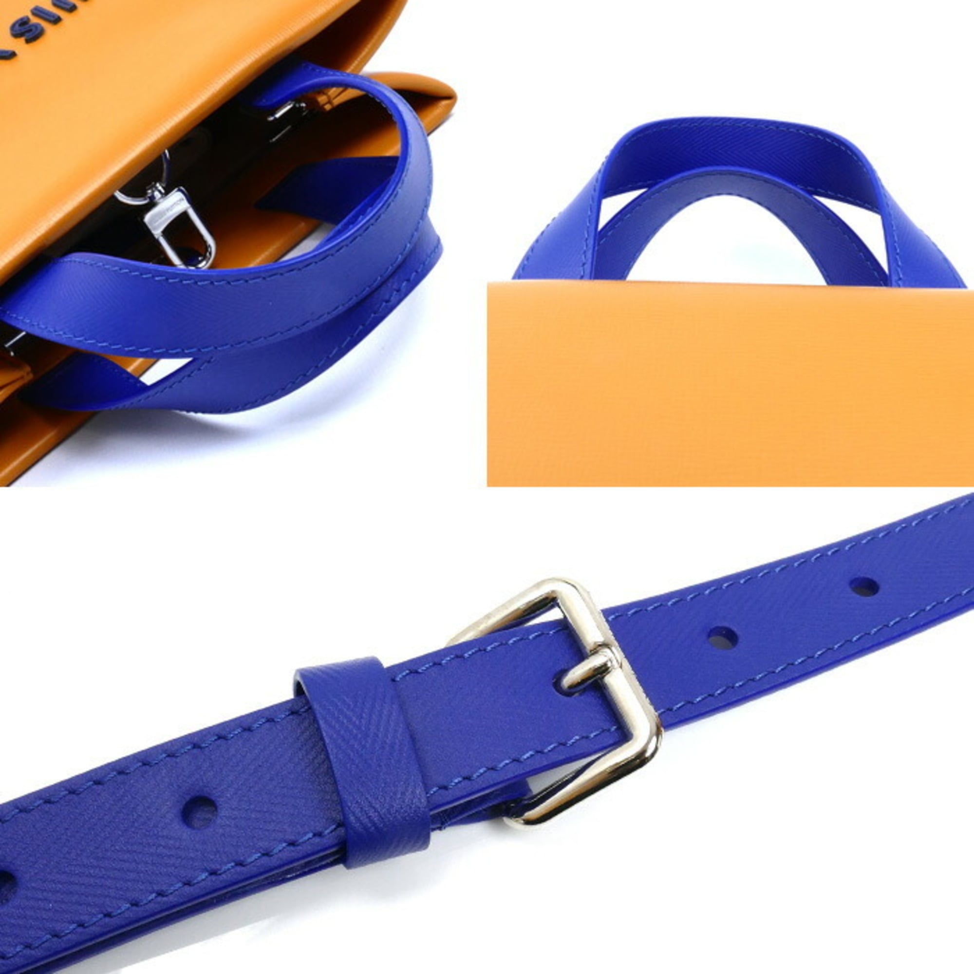 Louis Vuitton Blue Orange Leather Shoulder Bag