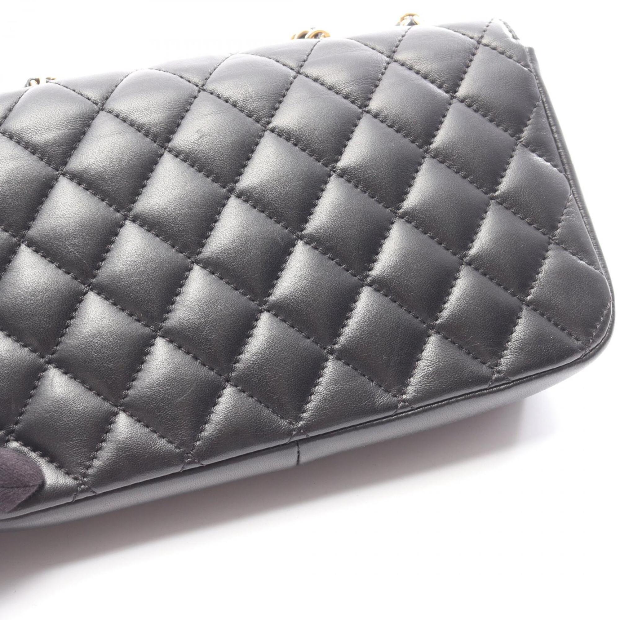 Chanel Black Leather Handbag Shoulder Bag