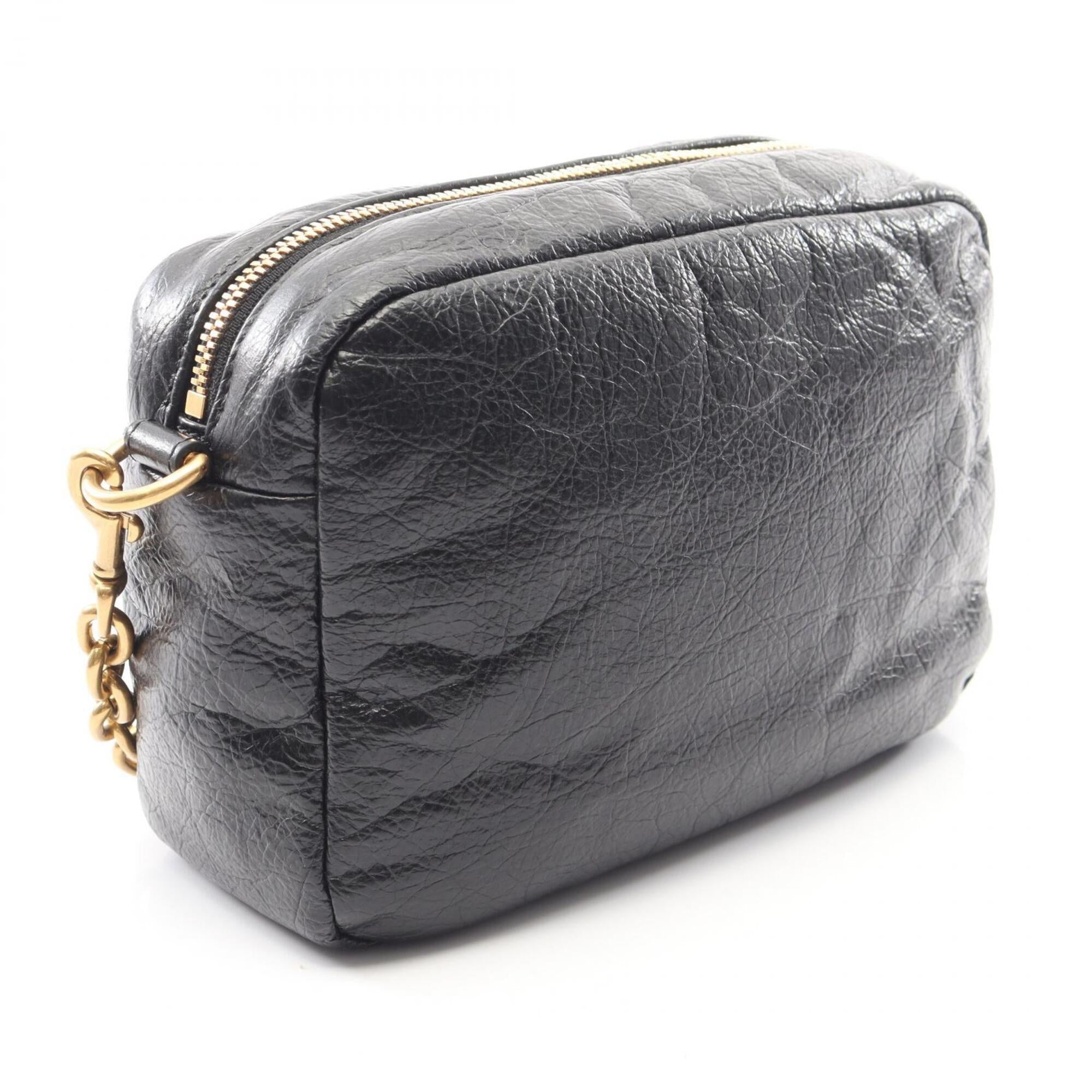 Balenciaga Black Leather Handbag Shoulder
