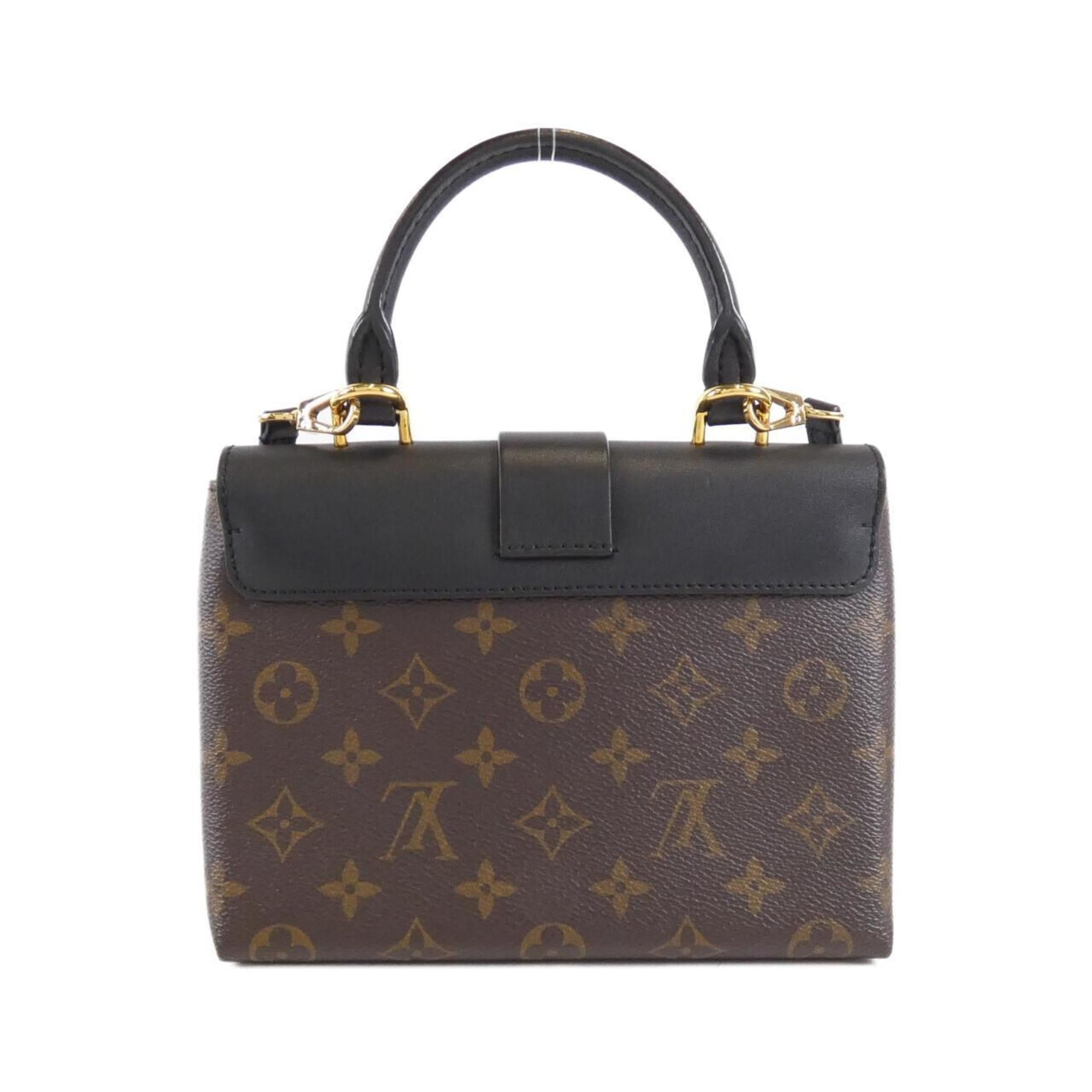 Louis Vuitton Black Marron Coated Canvas Leather Handbag