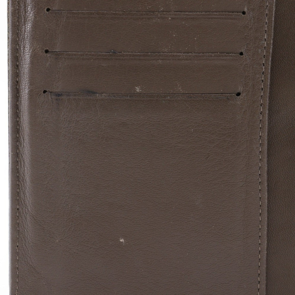 Chanel Bronze Leather Long Wallet (Bi-Fold)