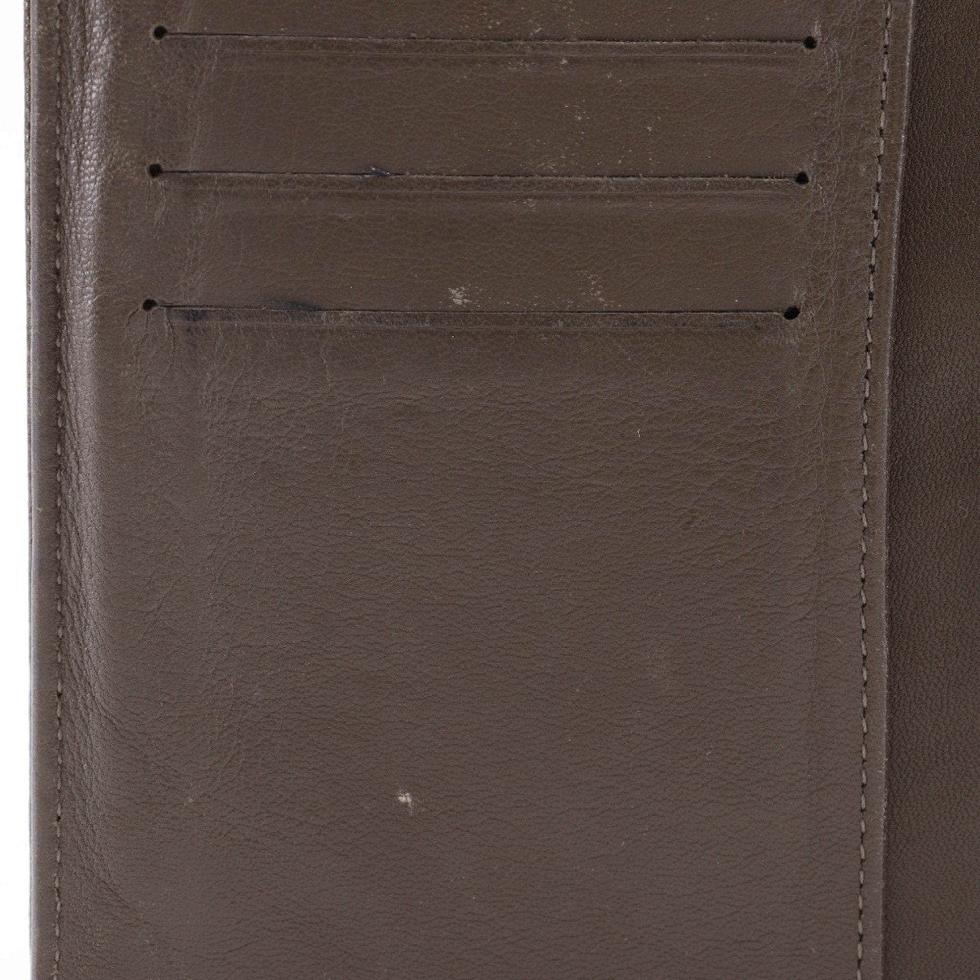 Chanel Bronze Leather Long Wallet (Bi-Fold)