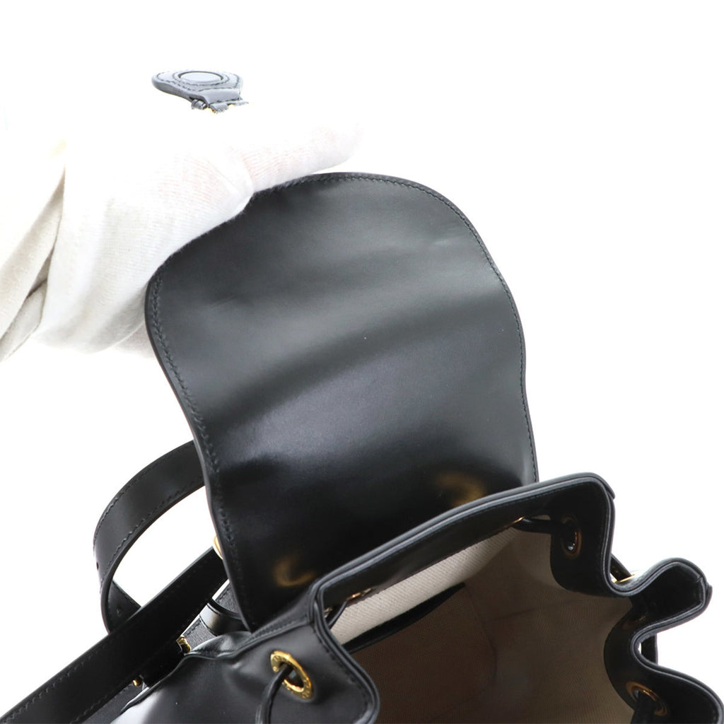 Gucci Black Leather Backpack (Pre-Owned)