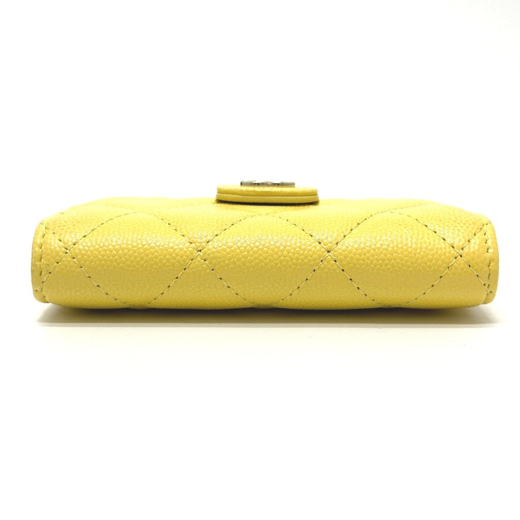 Chanel Yellow Leather Coin Purse/Coin Case
