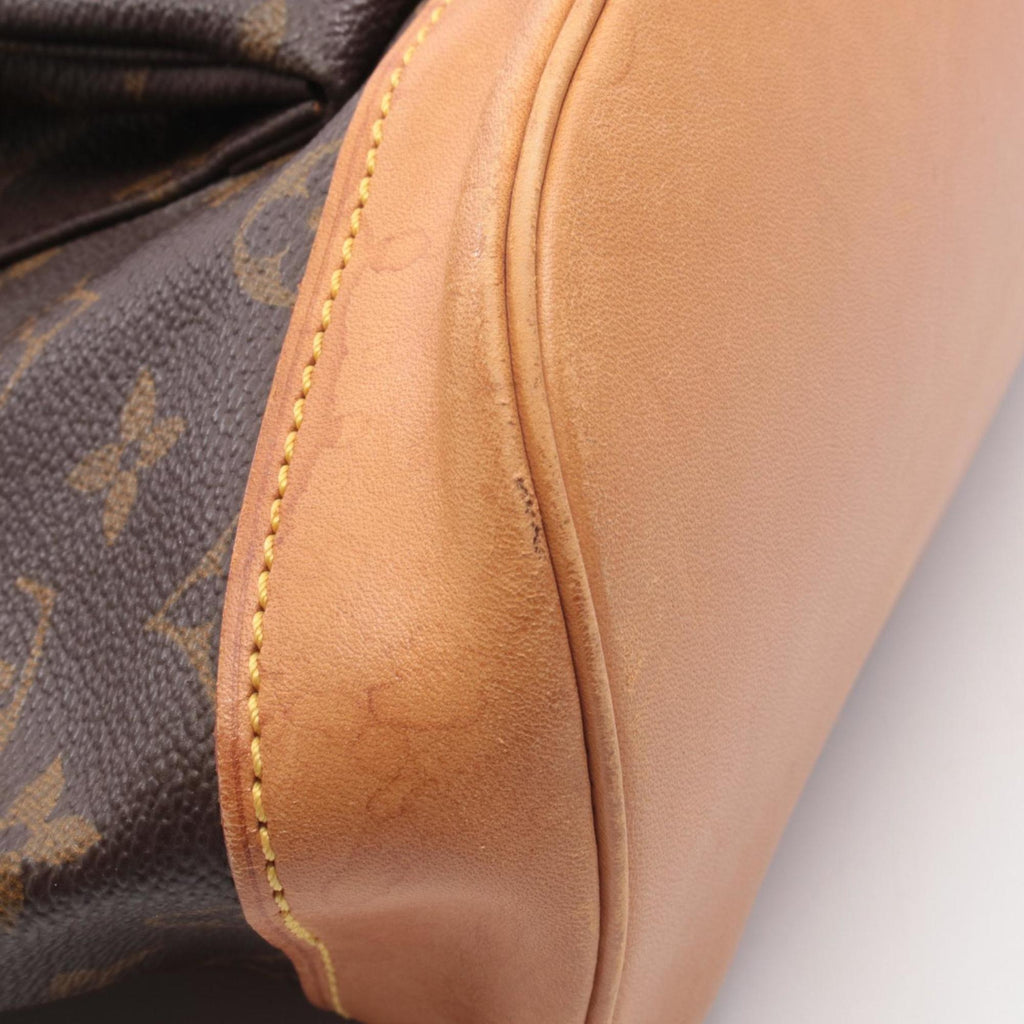 Louis Vuitton Brown Coated Canvas Leather Backpack Handbag