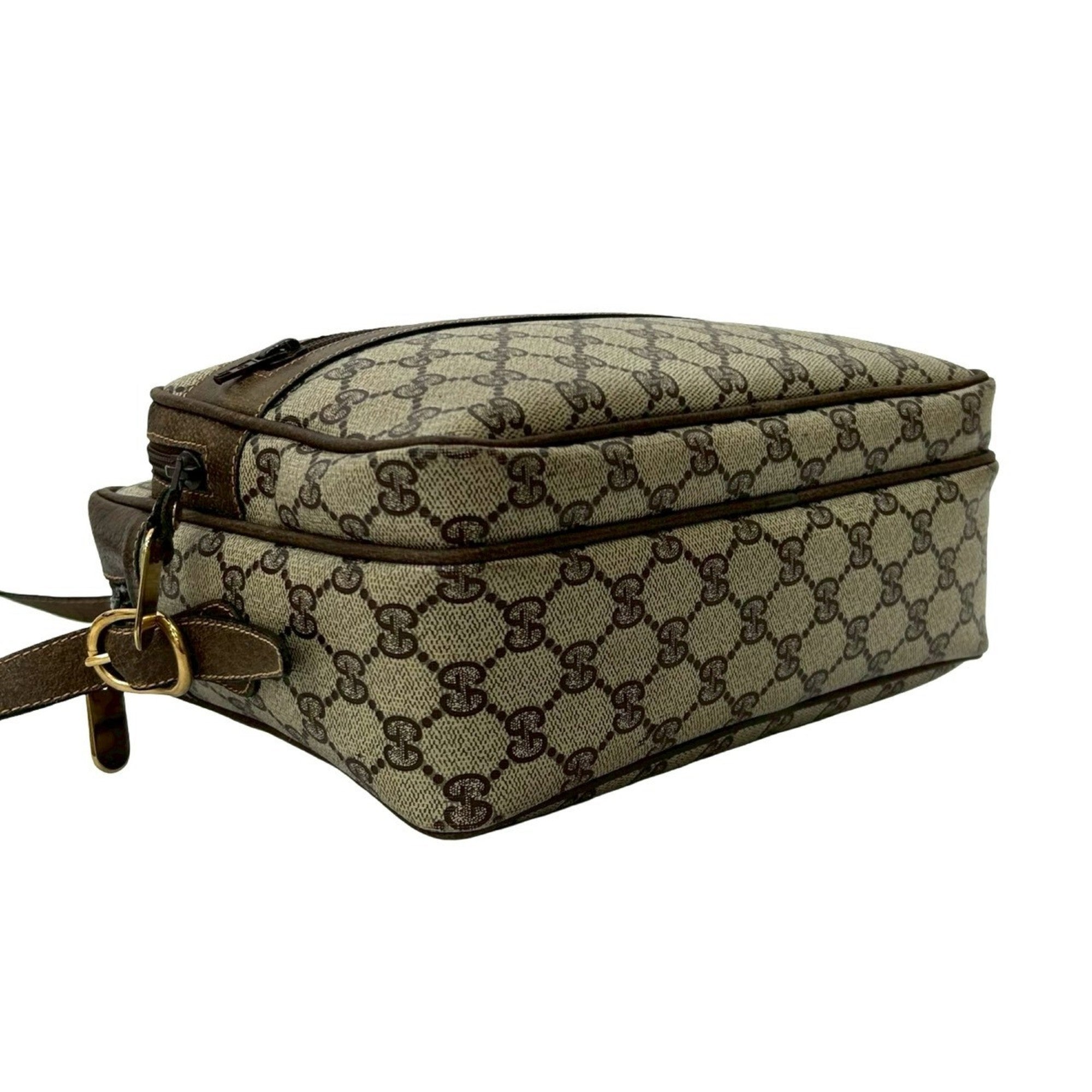 Gucci Black Leather Pvc Pochette Shoulder Bag (Pre-Owned)