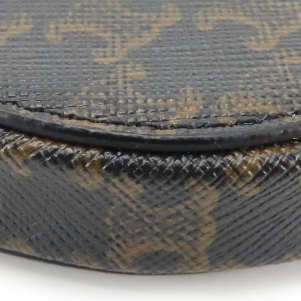 Celine Black Brown Pvc Leather Coin Purse/Coin Case