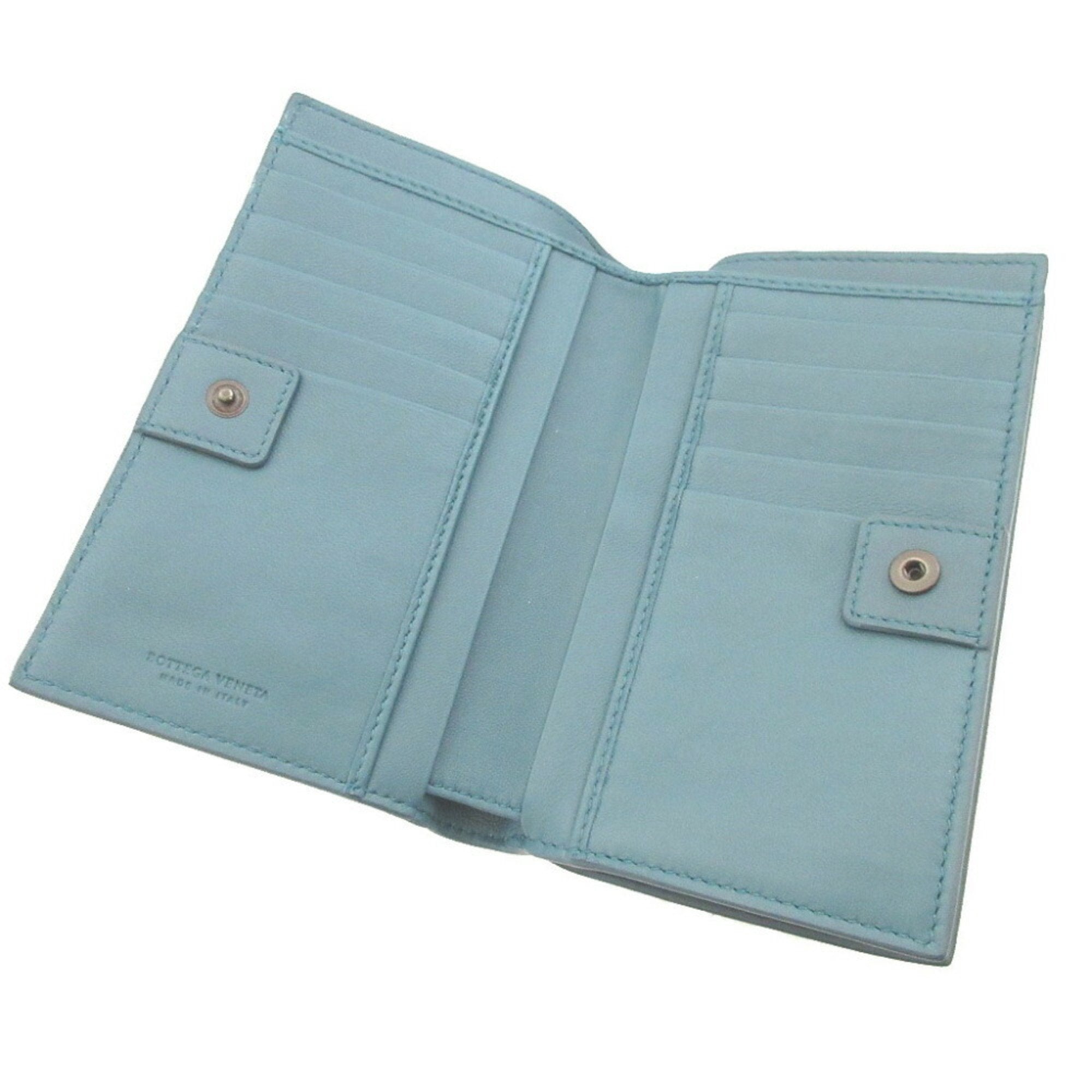 Bottega Veneta Blue Leather Wallet (Bi-Fold)