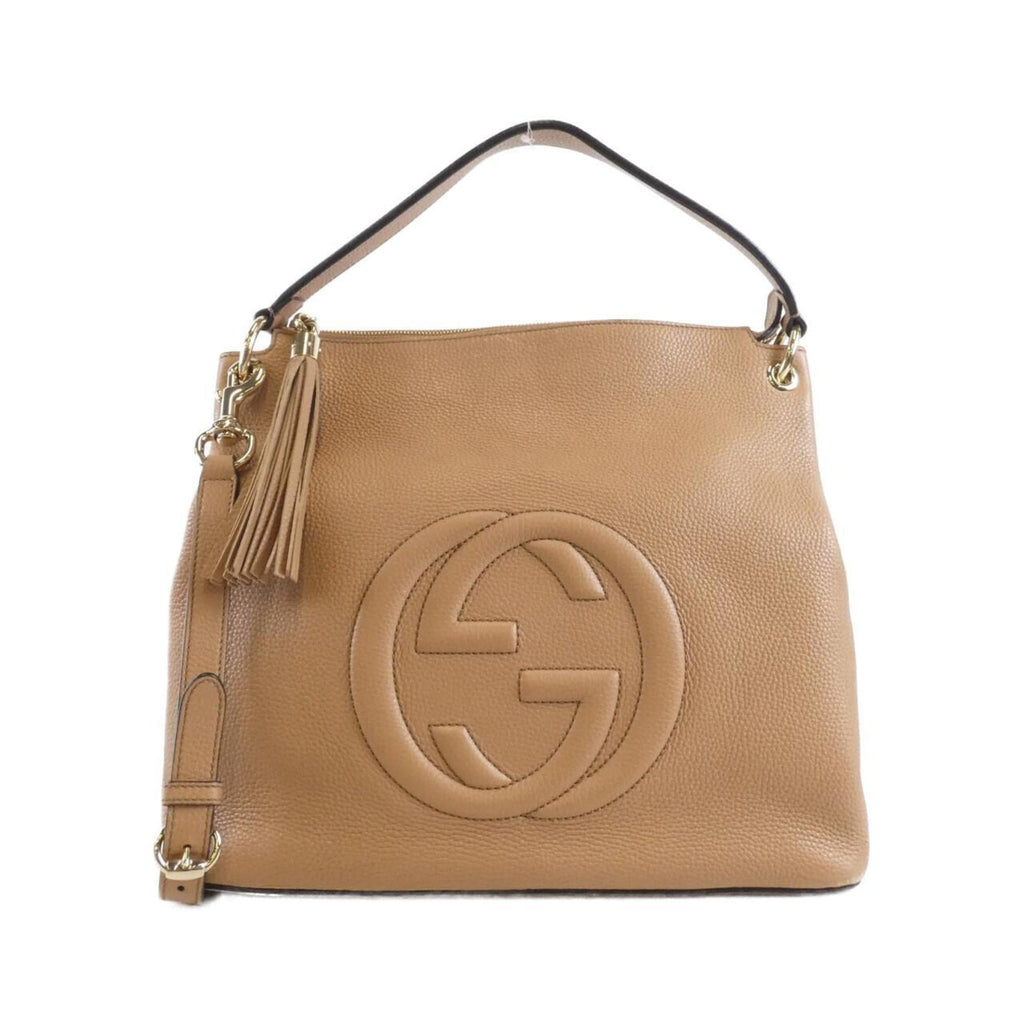Gucci Beige Leather Shoulder Bag (Pre-Owned)
