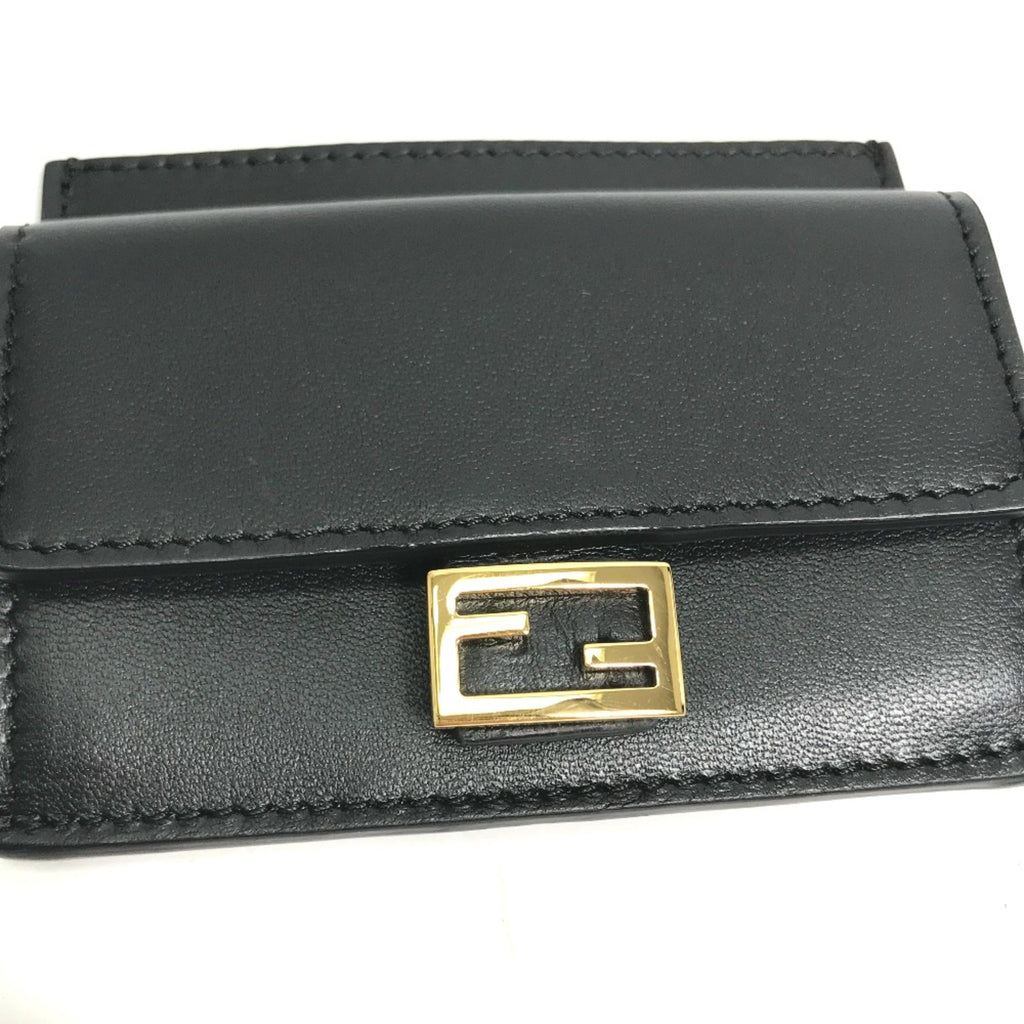 Fendi Black Leather Coin Purse/Coin Case