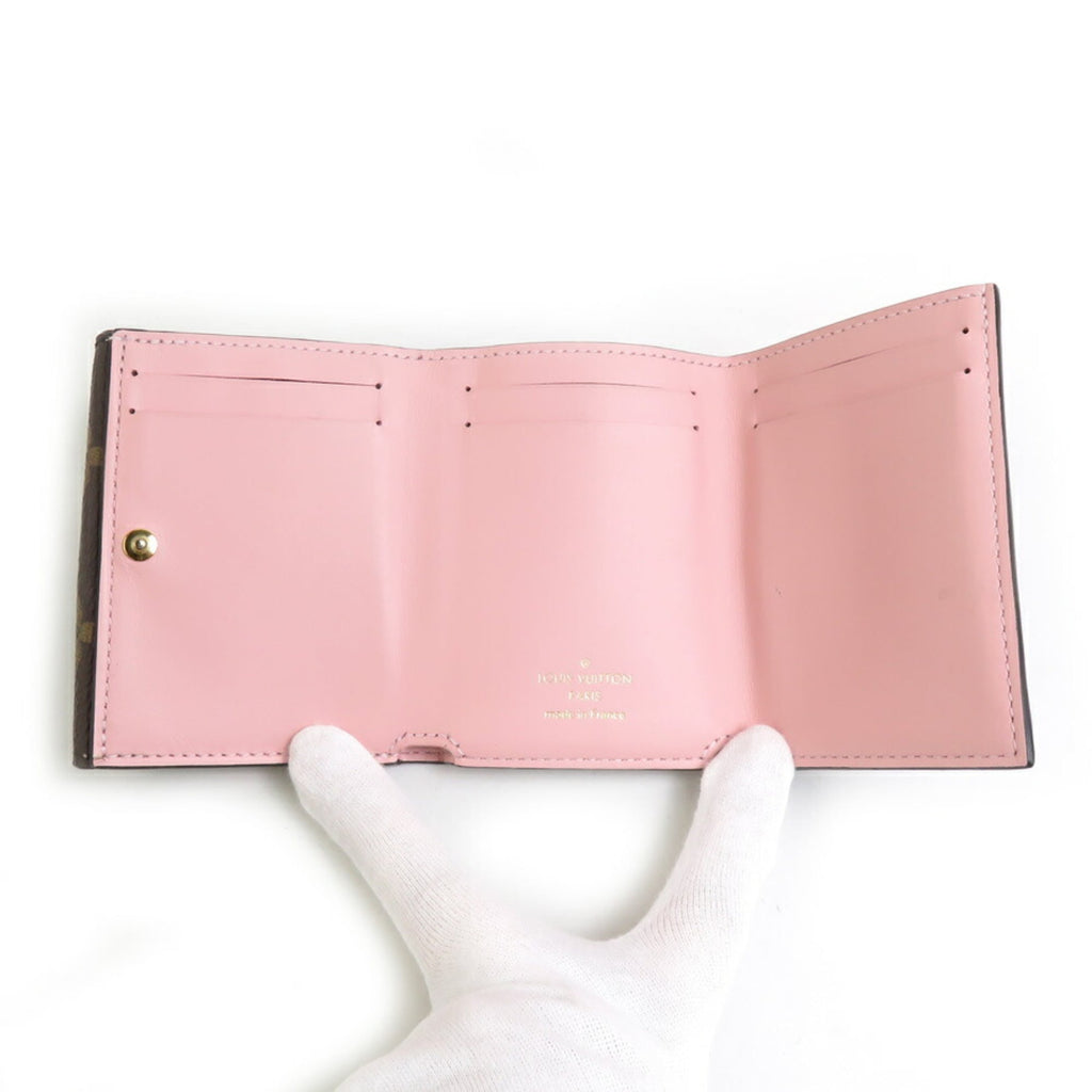 Louis Vuitton Brown Monogram Pink Monogram Wallet (Tri-Fold)