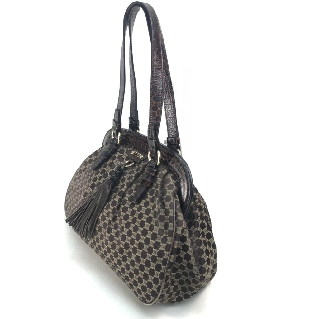 Celine Brown Leather Shoulder Bag