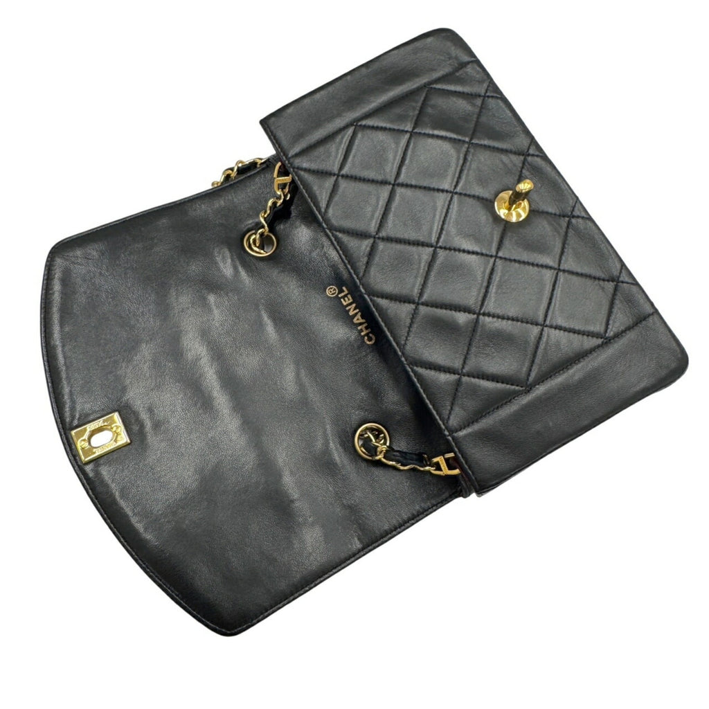 Chanel Matelasse Black Leather Shoulder Bag