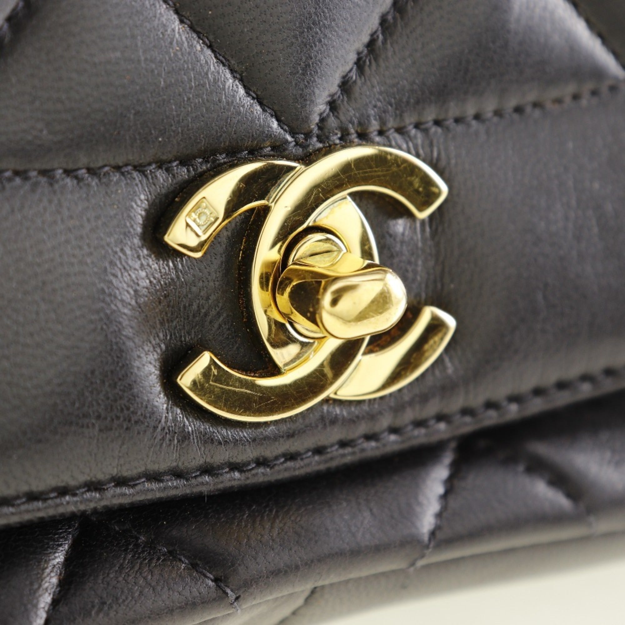 Chanel Black Leather Shoulder Bag