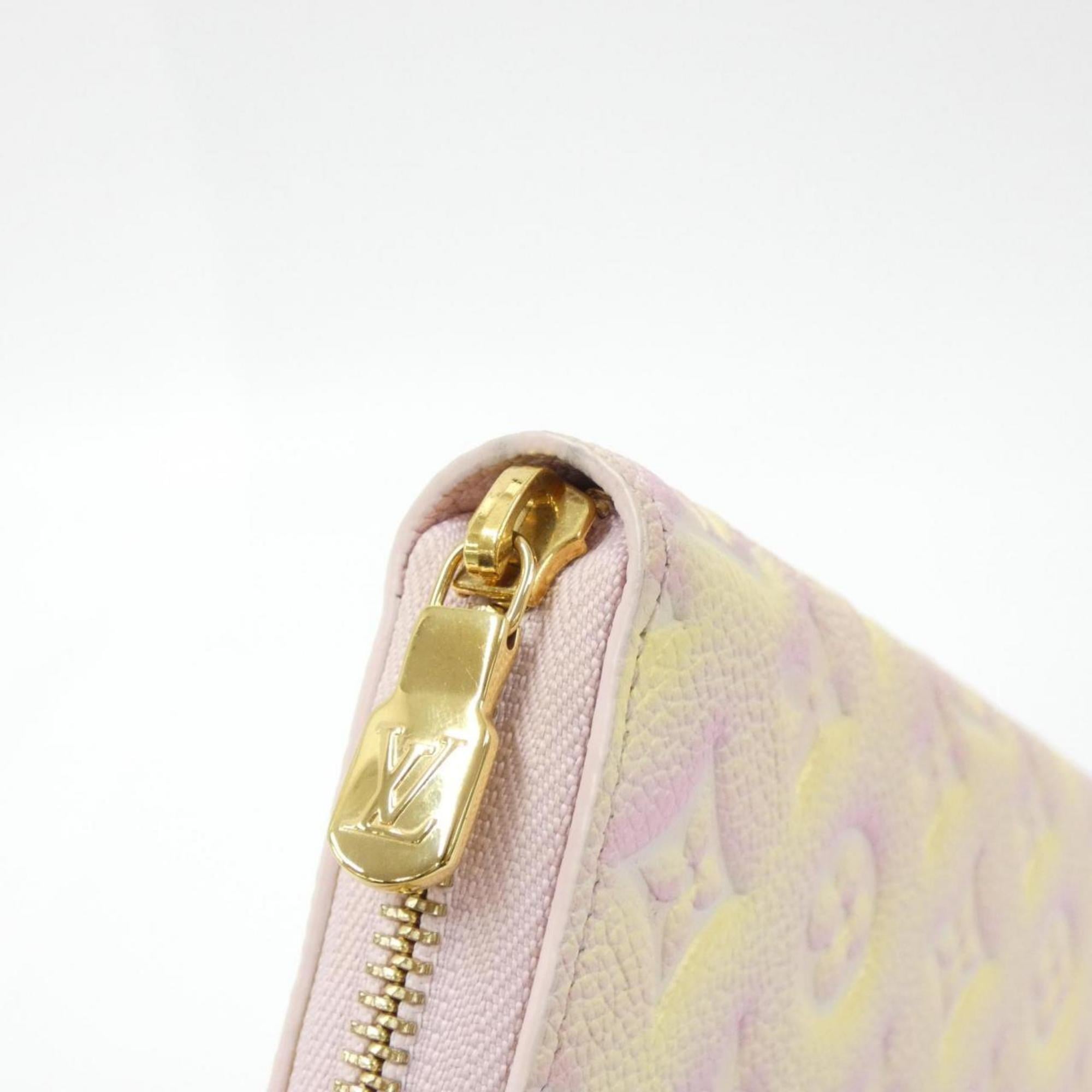 Louis Vuitton Light Pink Leather Long Wallet