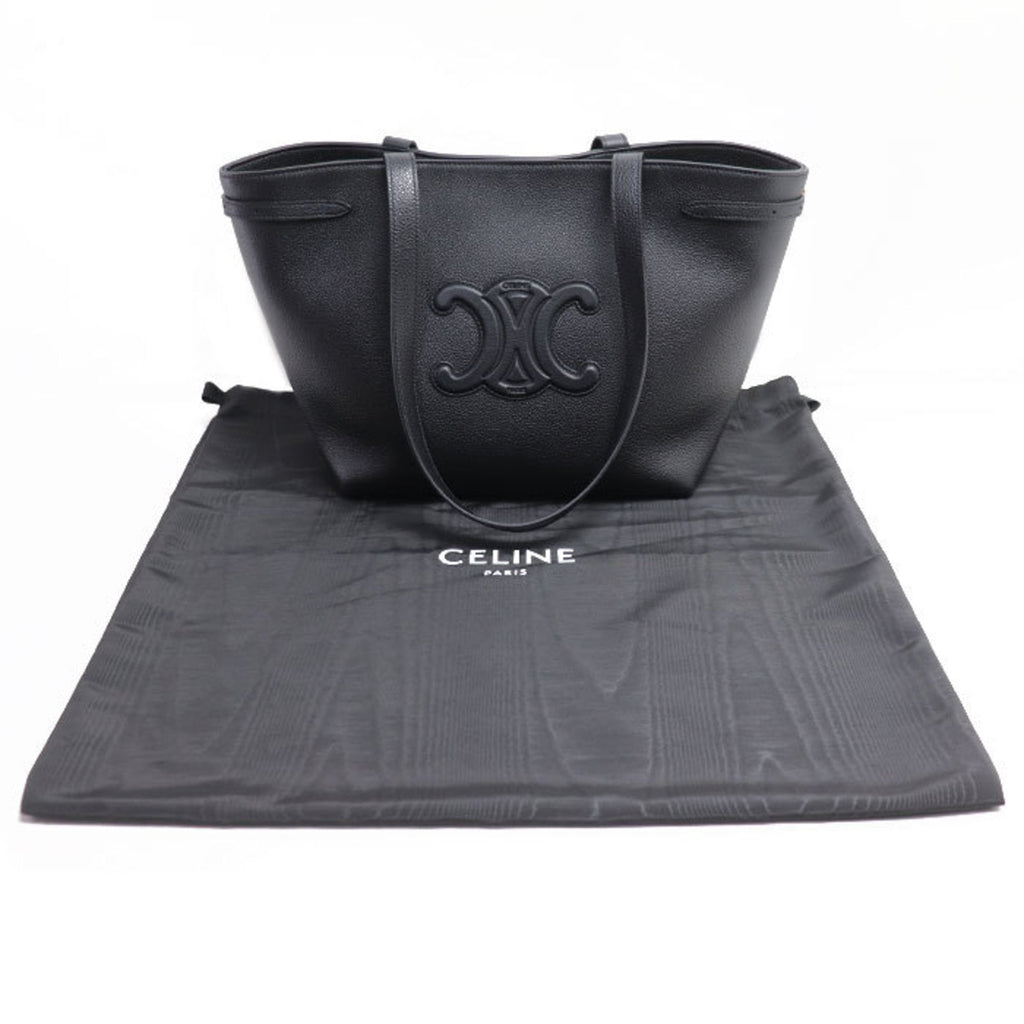 Celine Black Leather Tote Bag