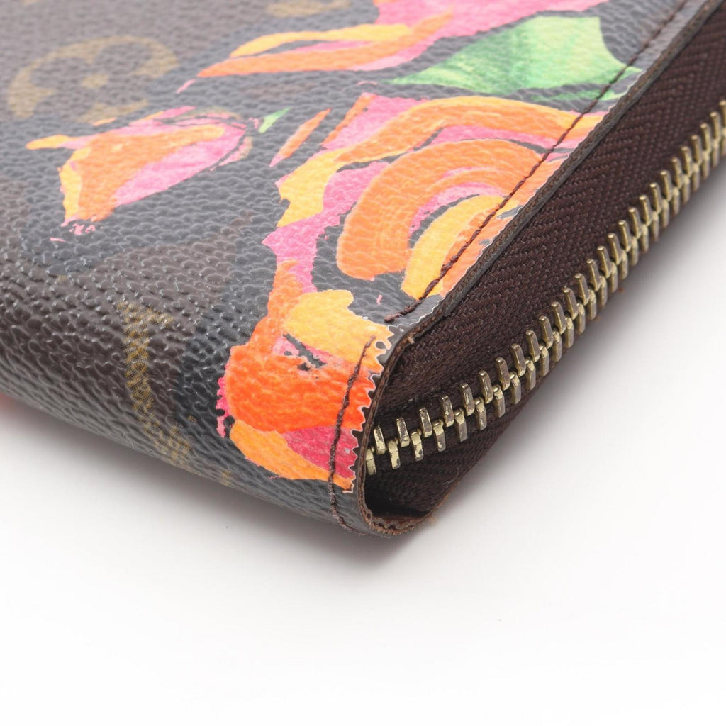 Louis Vuitton Brown Monogram Multi-Color Rose Monogram Rose Long Wallet