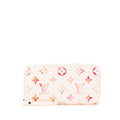 Louis Vuitton Pink White Pvc Leather Long Wallet