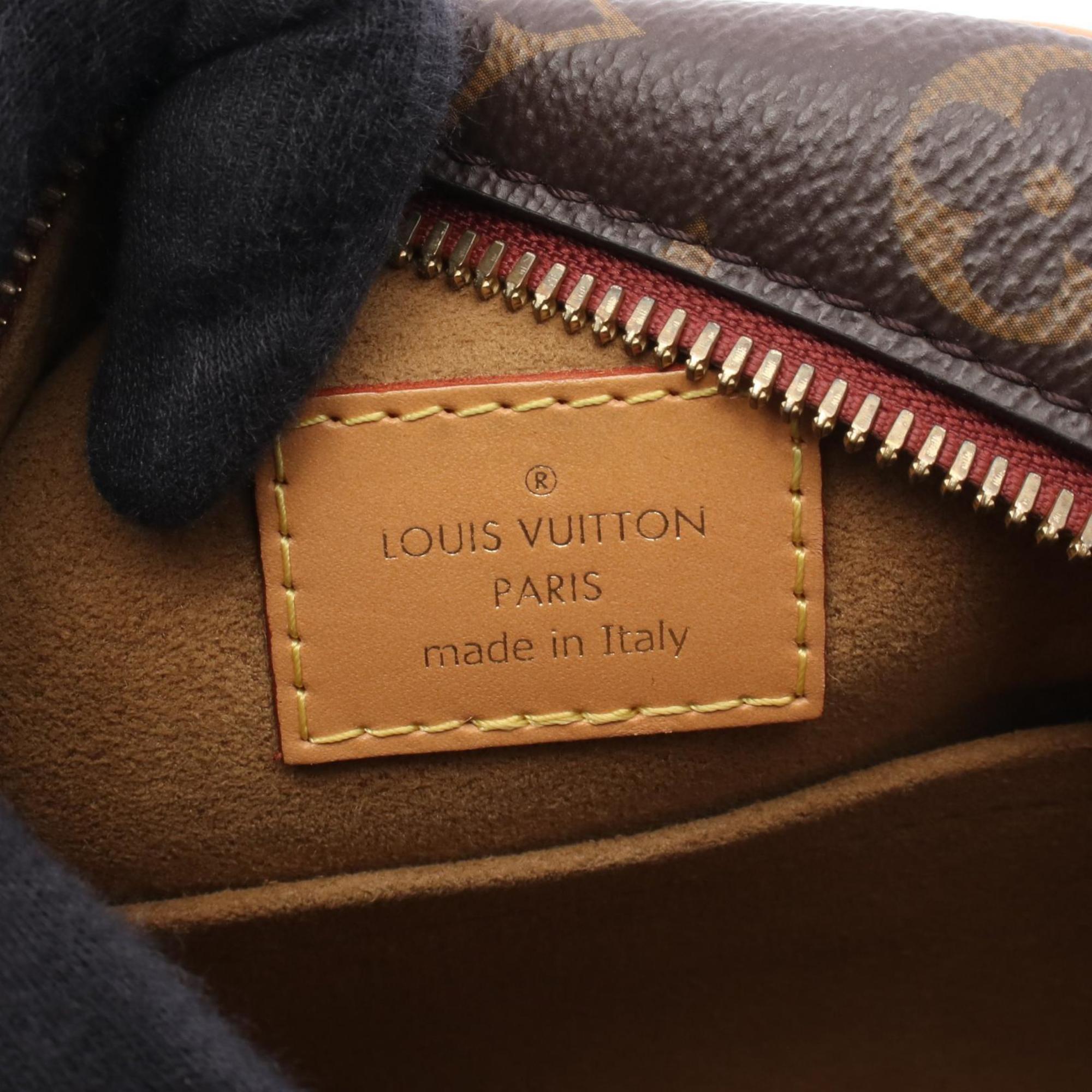 Louis Vuitton Monogram Brown Coated Canvas Leather Shoulder Bag