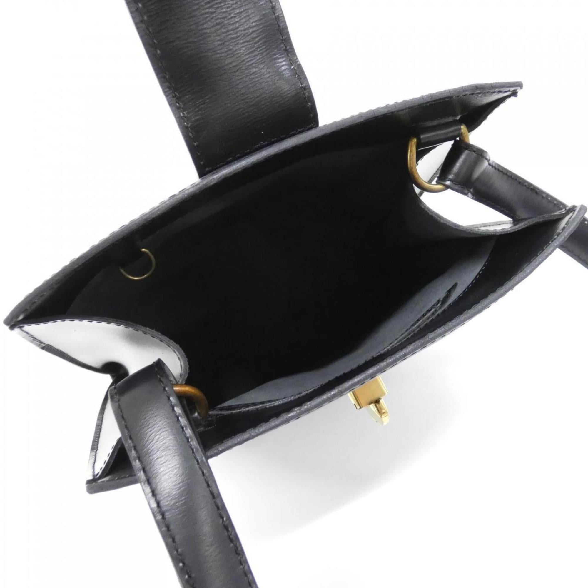 Louis Vuitton Black Leather Shoulder Bag