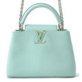 Louis Vuitton Light Blue Leather Handbag Shoulder Bag