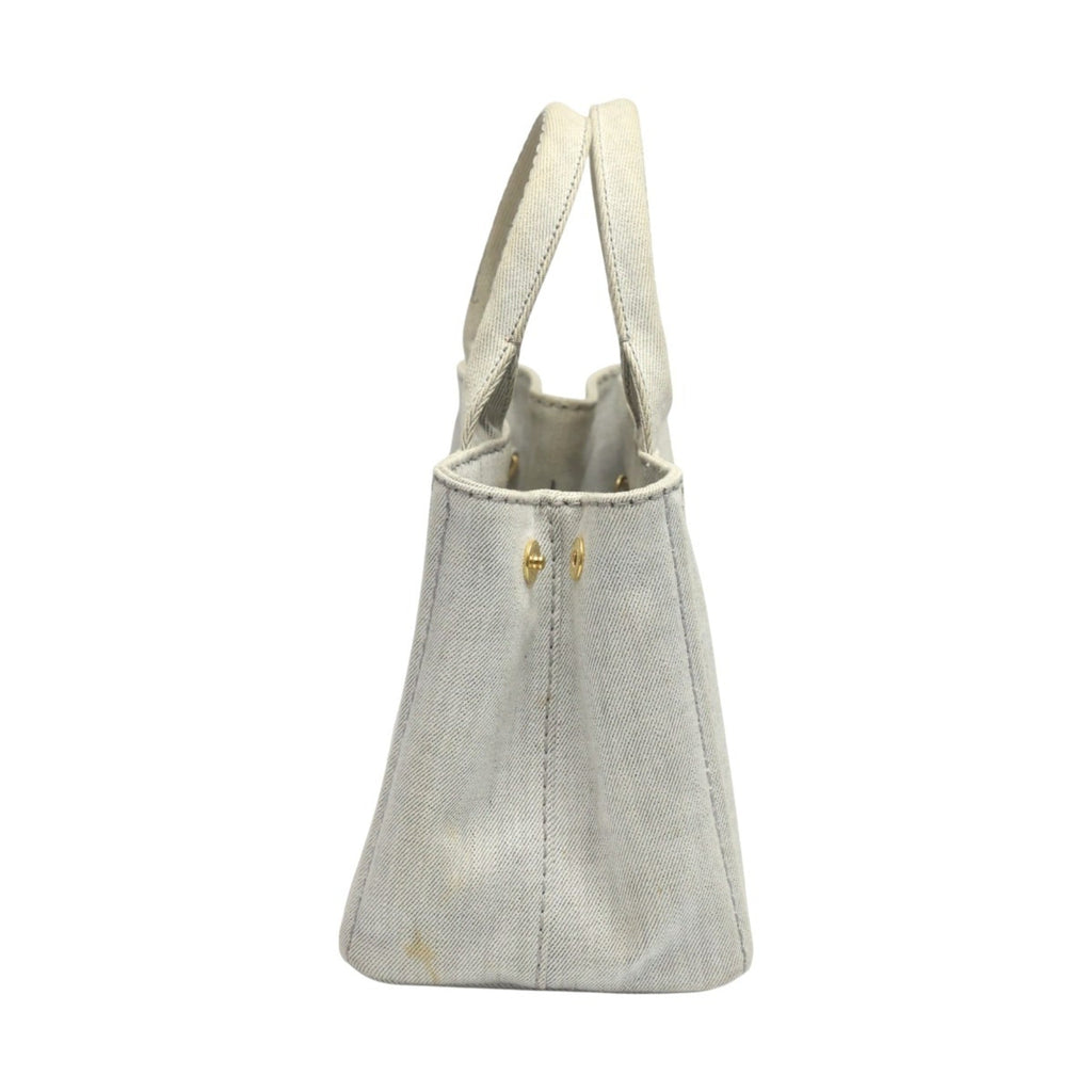Prada White Canvas Tote Bag