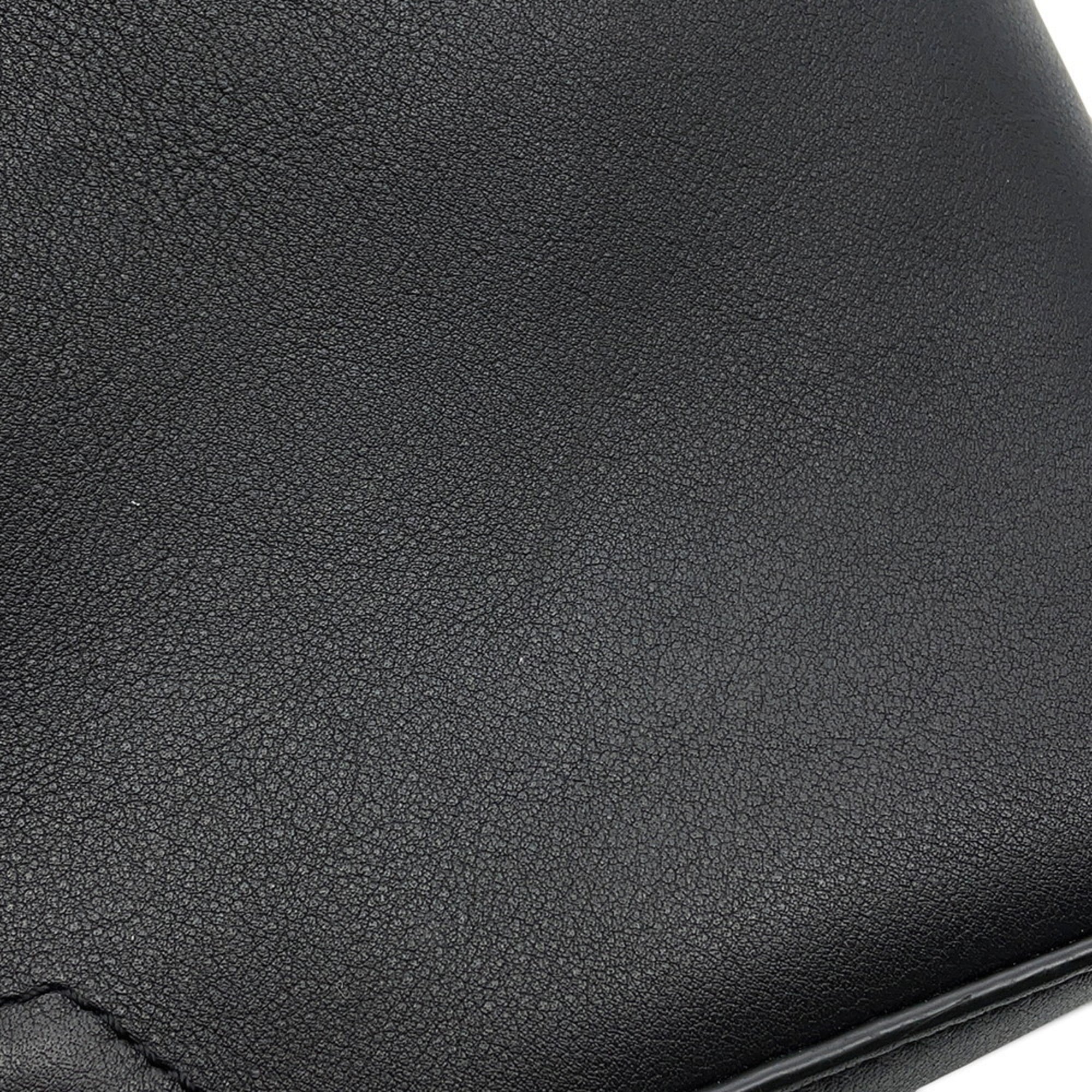 Louis Vuitton Black Noir Leather Messenger Bag Shoulder Bag