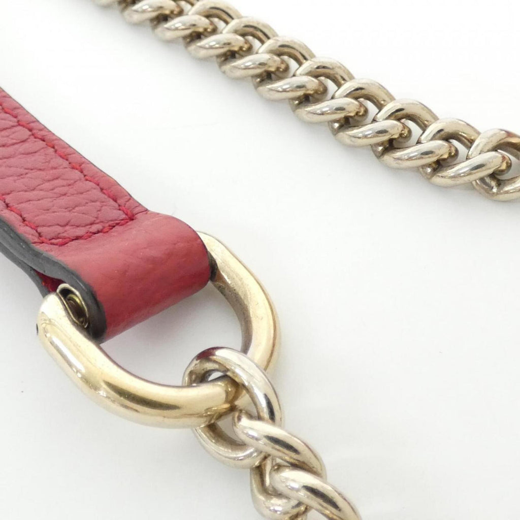 Gucci Red Color Leather Shoulder Bag (Pre-Owned)