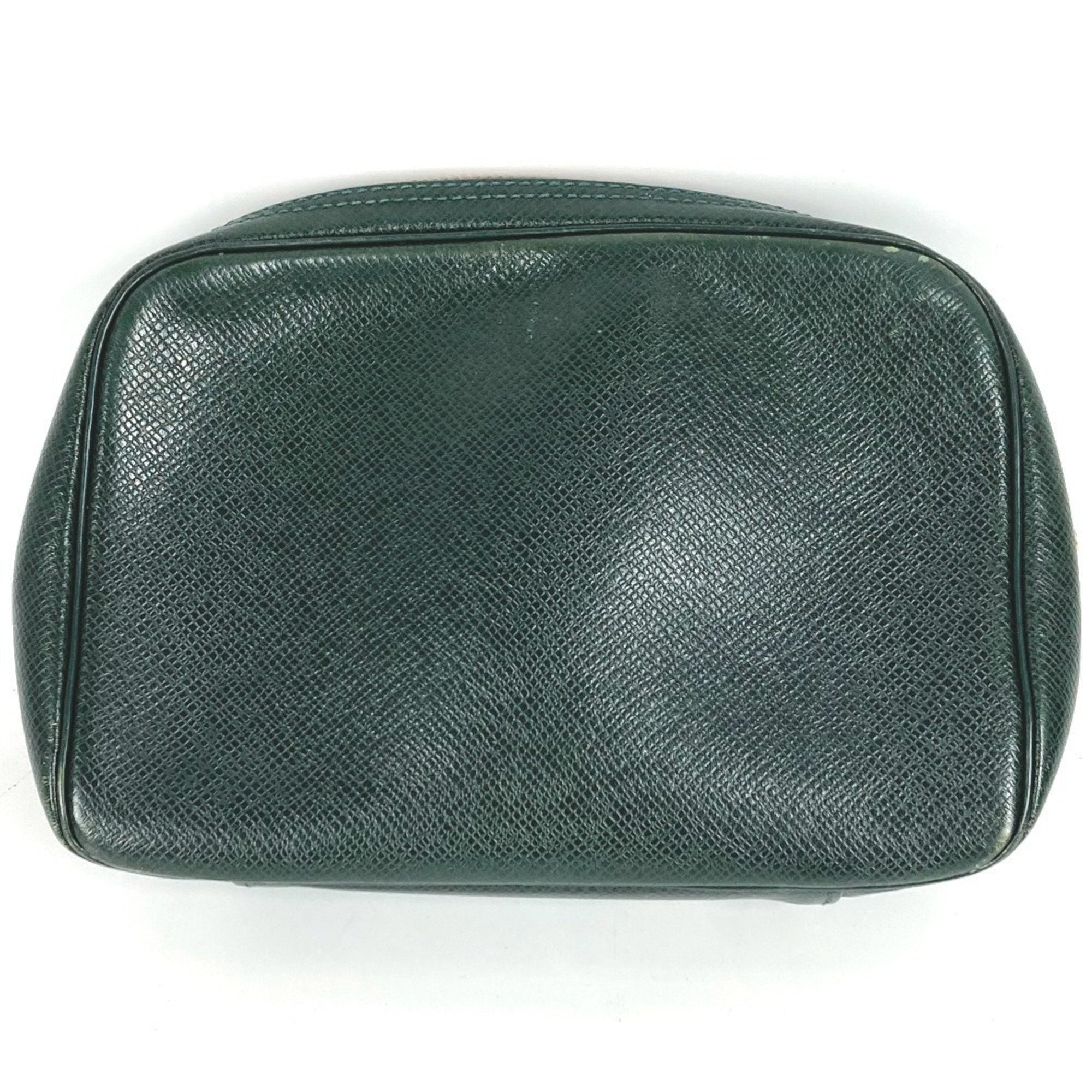Louis Vuitton Episea Green Taiga Leather Clutch Bag Pouch
