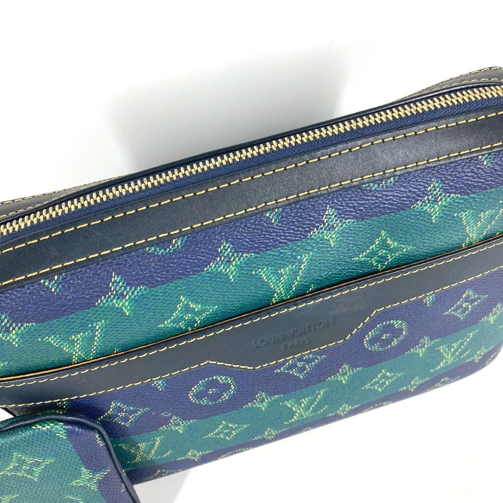 Louis Vuitton Blue Green Clutch Bag