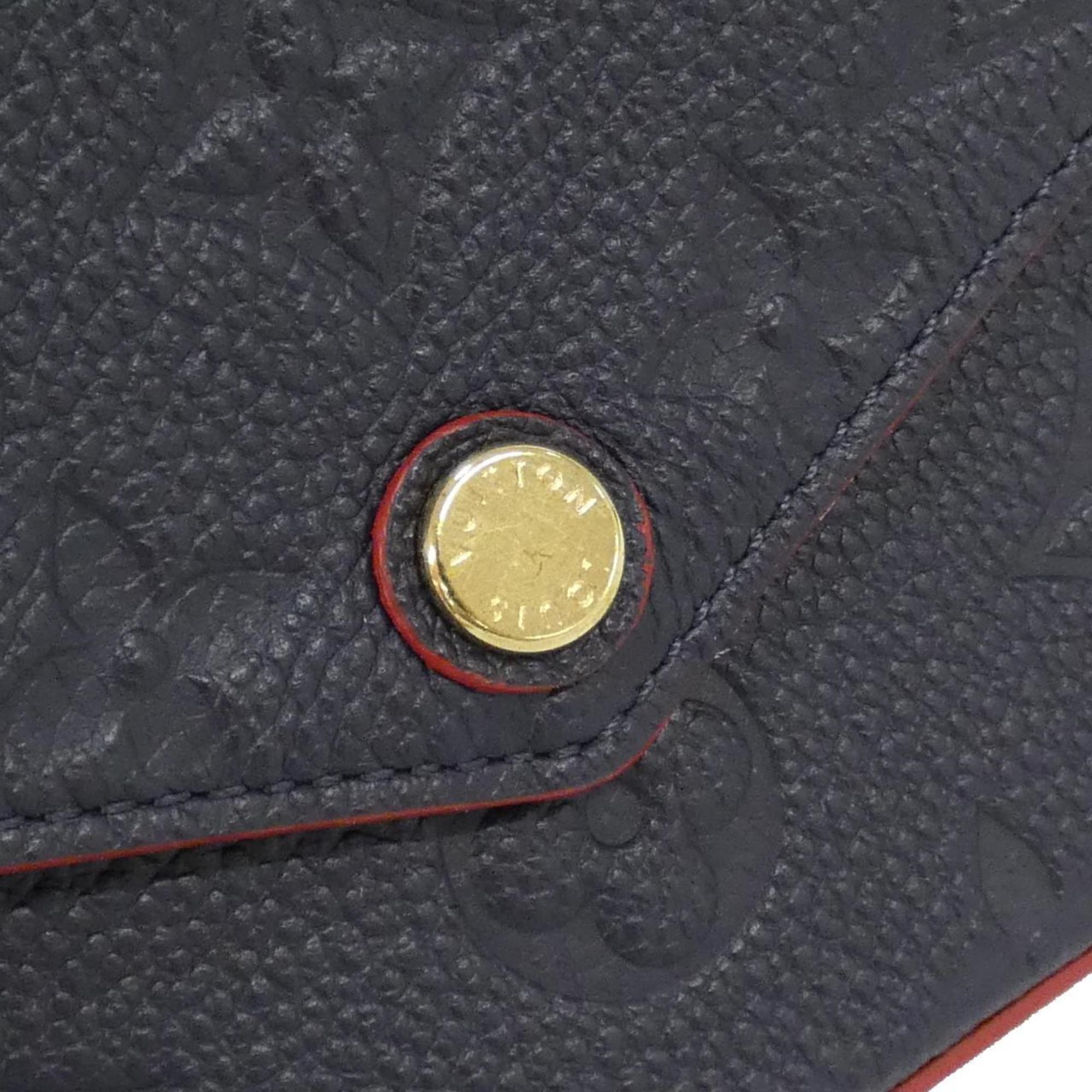 Louis Vuitton Black Marine Rouge Leather Pochette Shoulder Bag