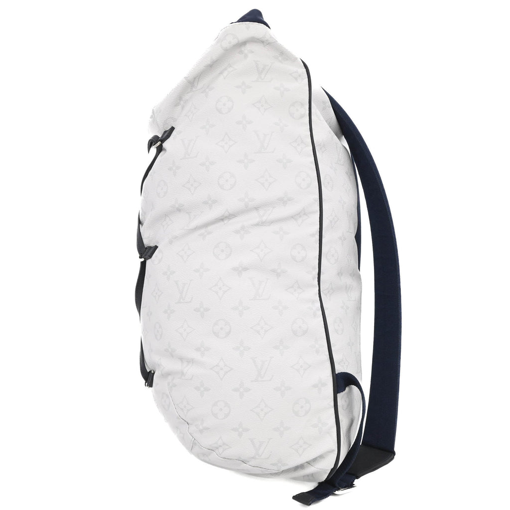 Louis Vuitton Navy White Canvas Backpack
