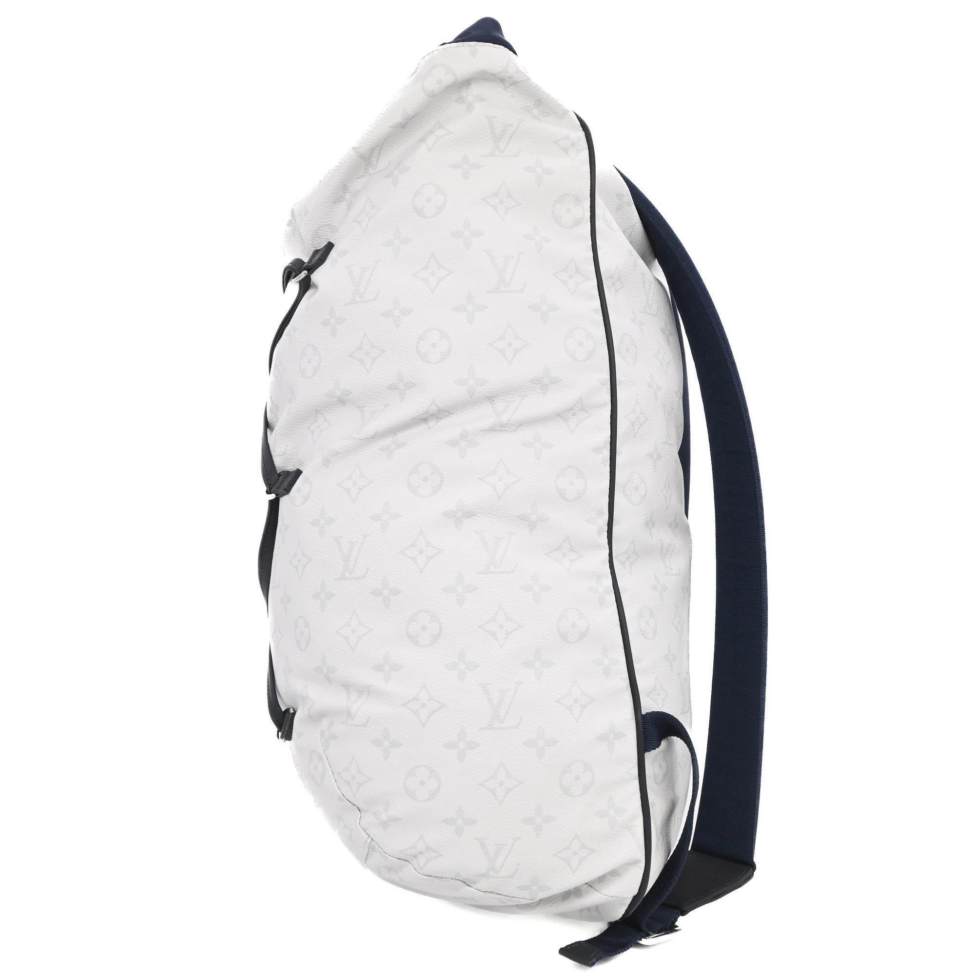 Louis Vuitton Navy White Canvas Backpack