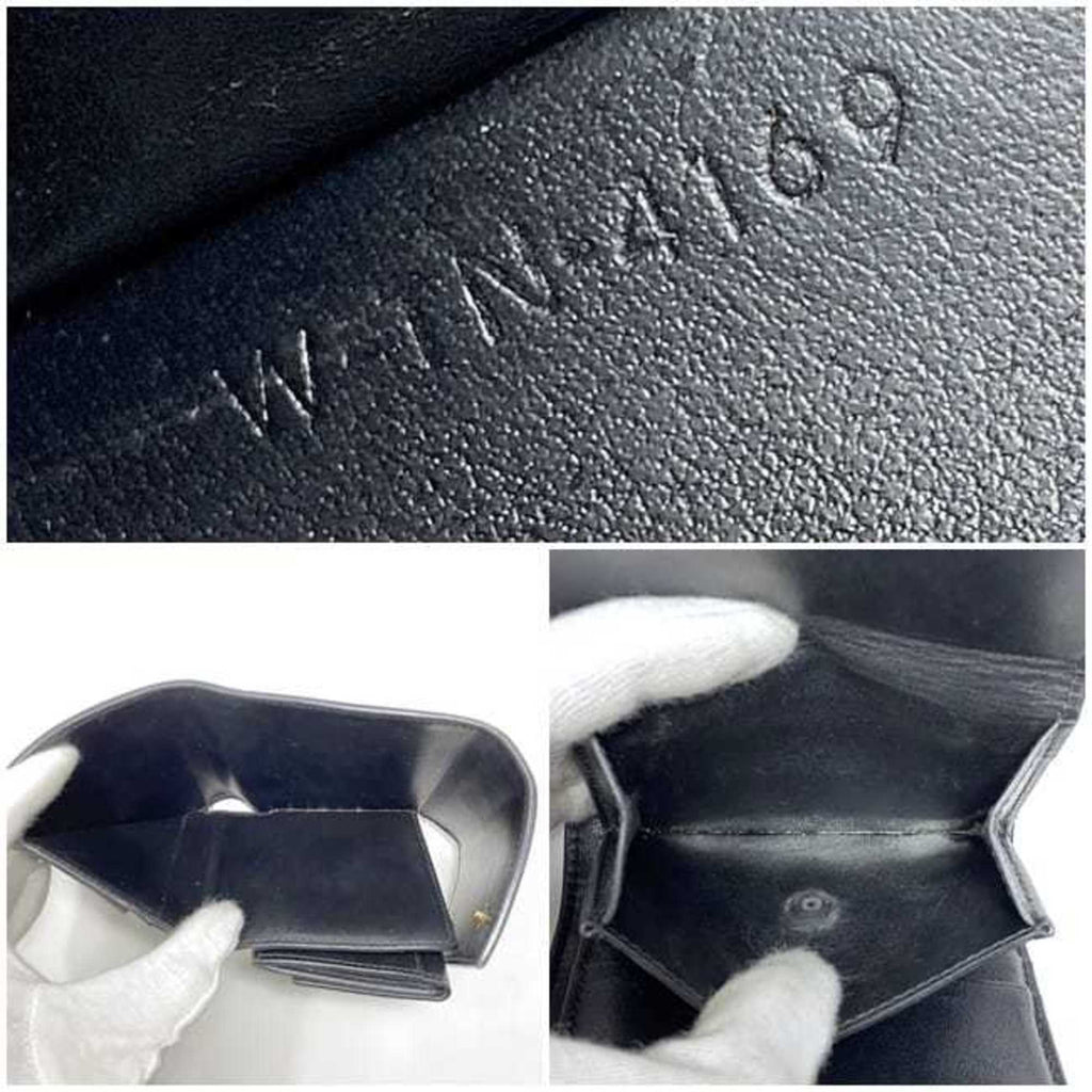 Celine Black Leather Wallet (Tri-Fold)