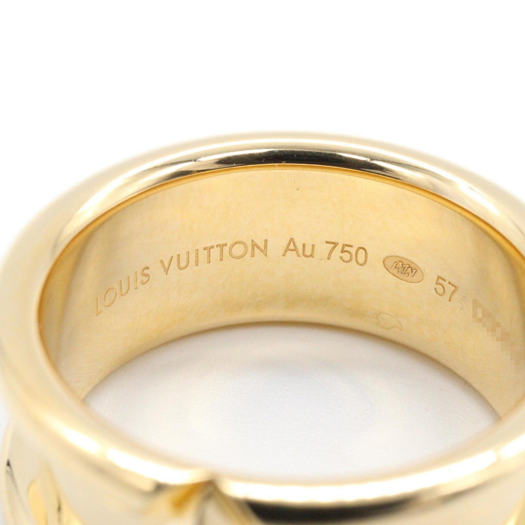 Louis Vuitton Gold Clear Yellow Gold (18K) Band Ring