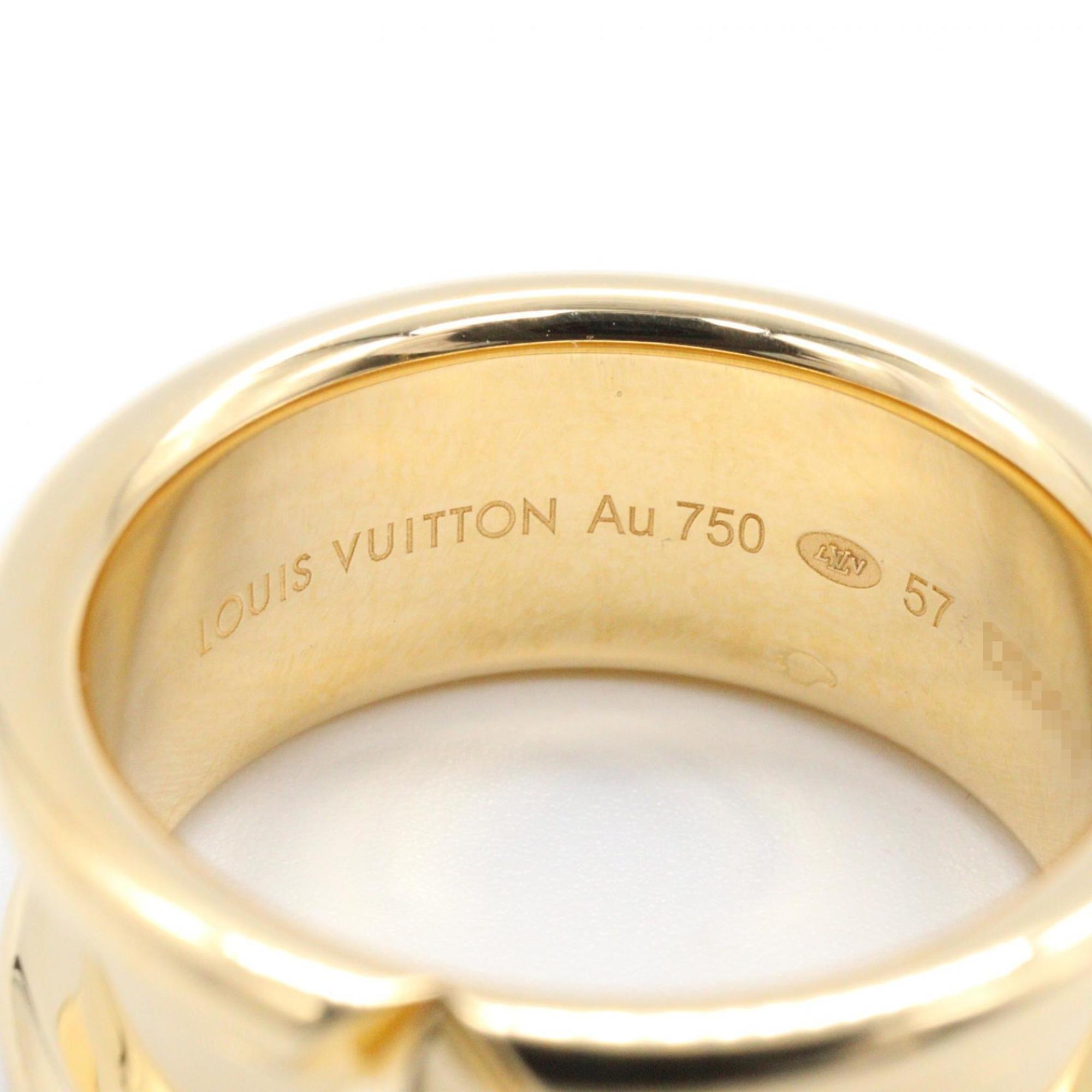 Louis Vuitton Gold Clear Yellow Gold (18K) Band Ring