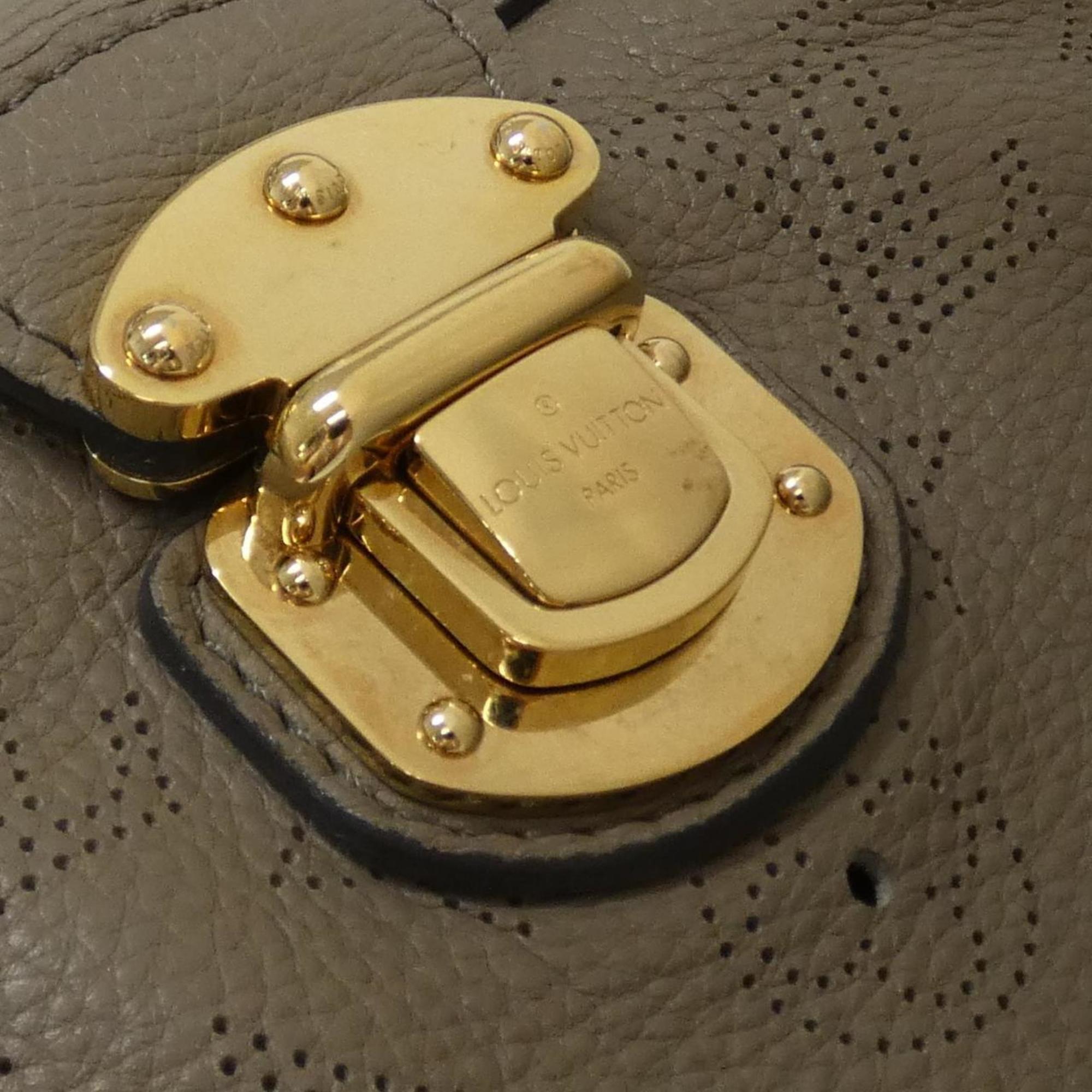 Louis Vuitton Mahina Taupe Leather Handbag